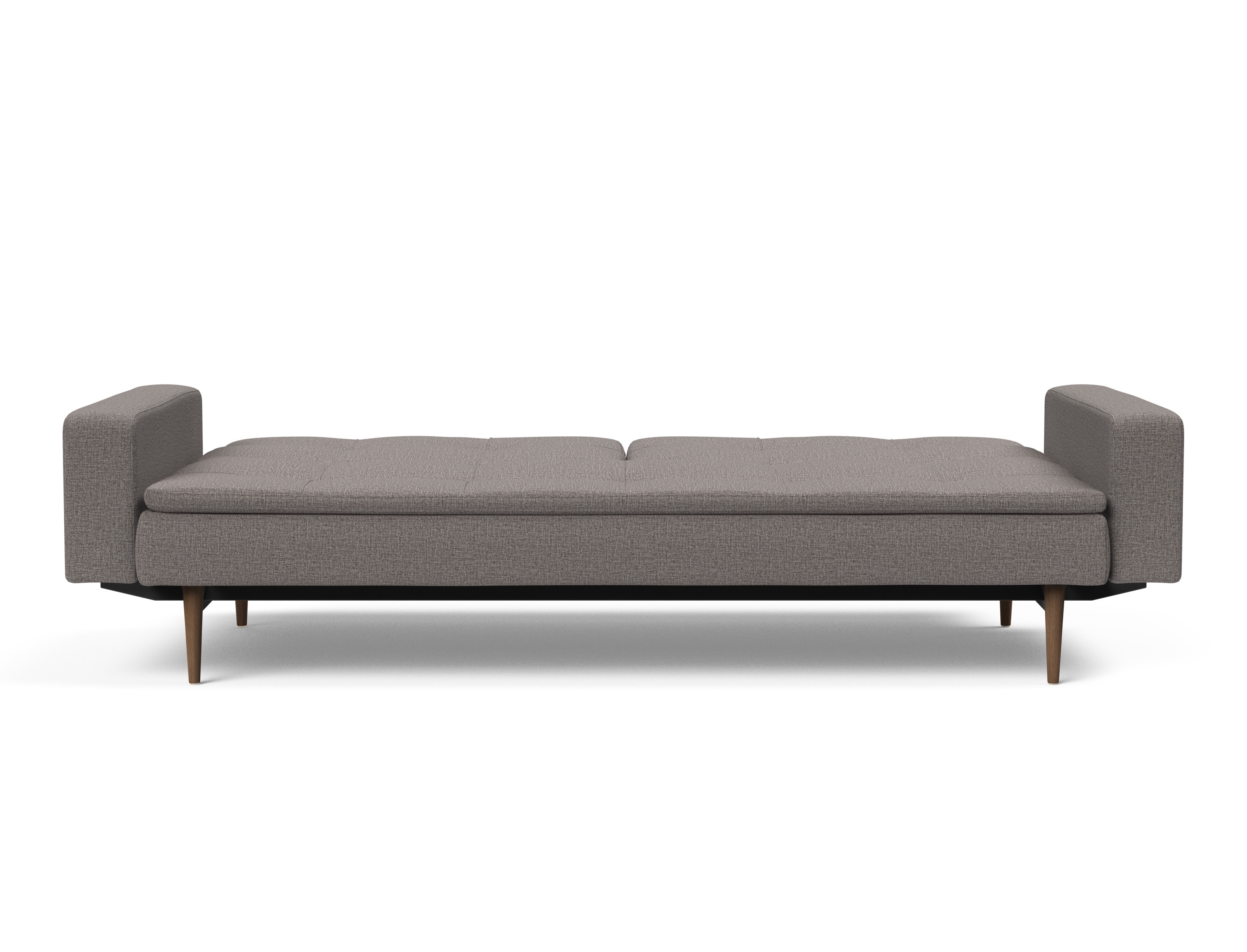 Dublexo Deluxe Fabric Sofa Bed w/Arms & Dark Wood Styletto Legs