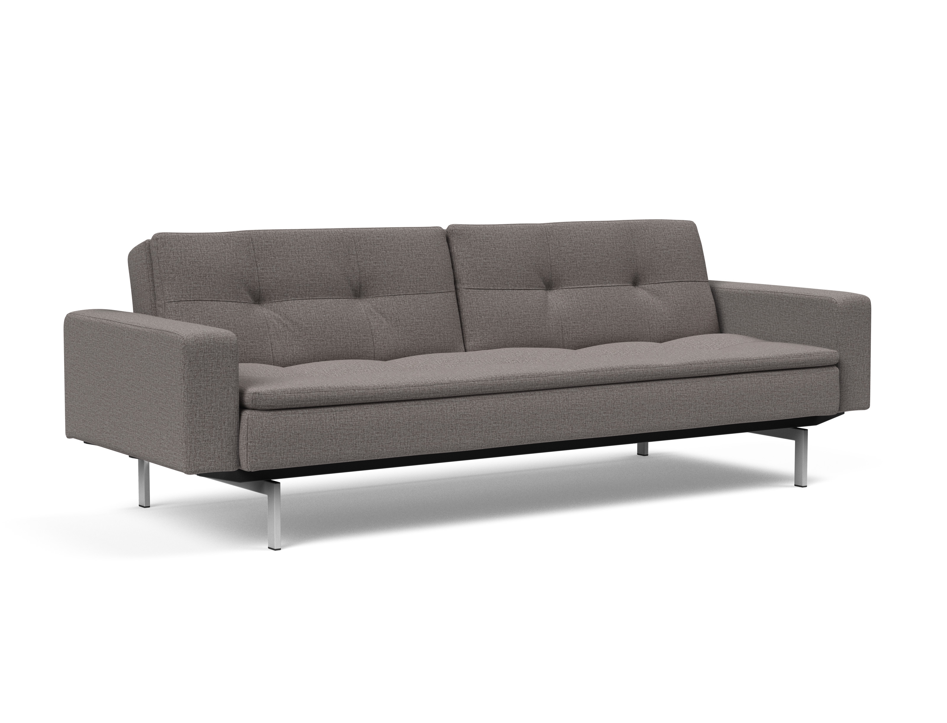 Dublexo Deluxe Fabric Sofa Bed w/Arms & Stainless Steel Legs