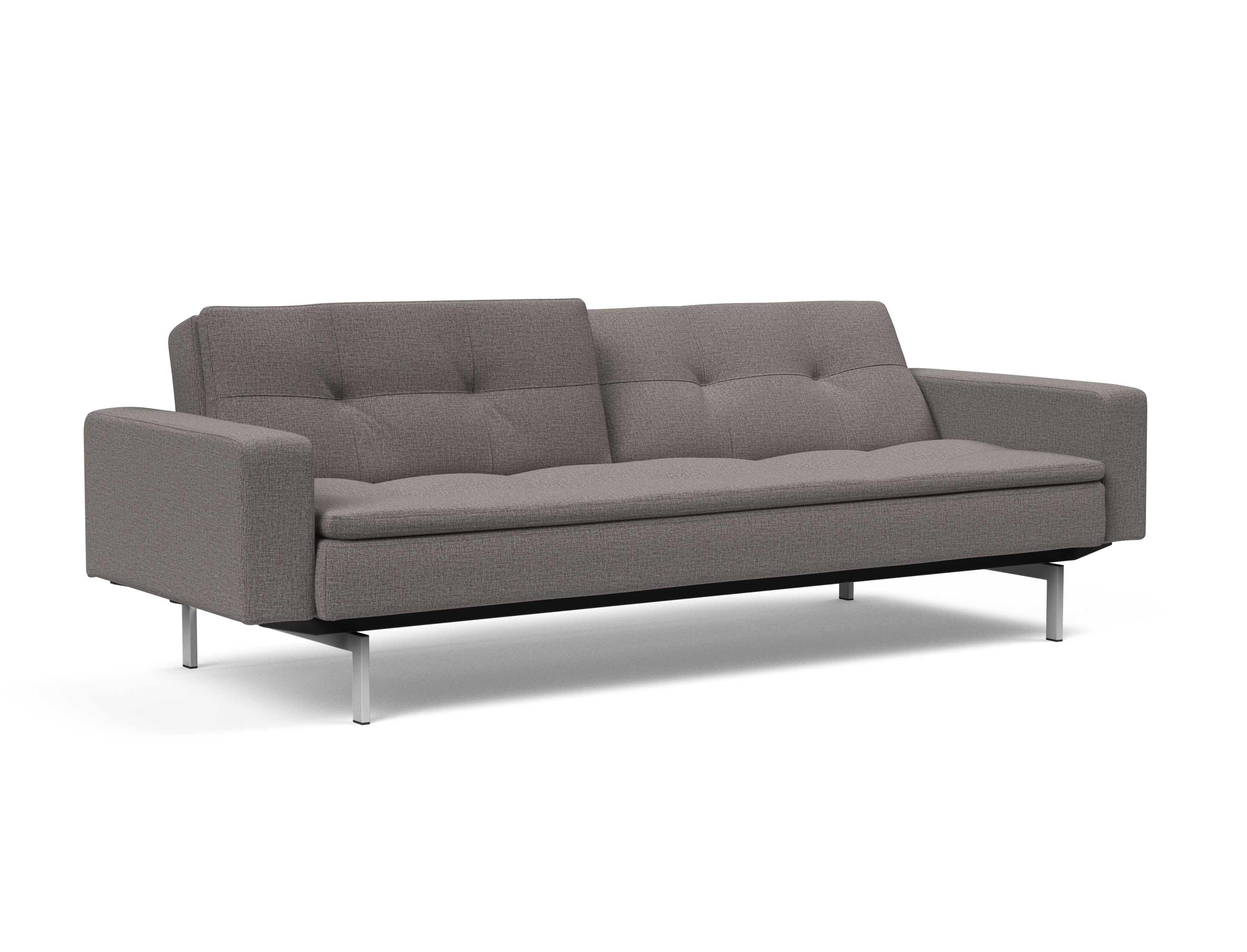 Dublexo Deluxe Fabric Sofa Bed w/Arms & Stainless Steel Legs