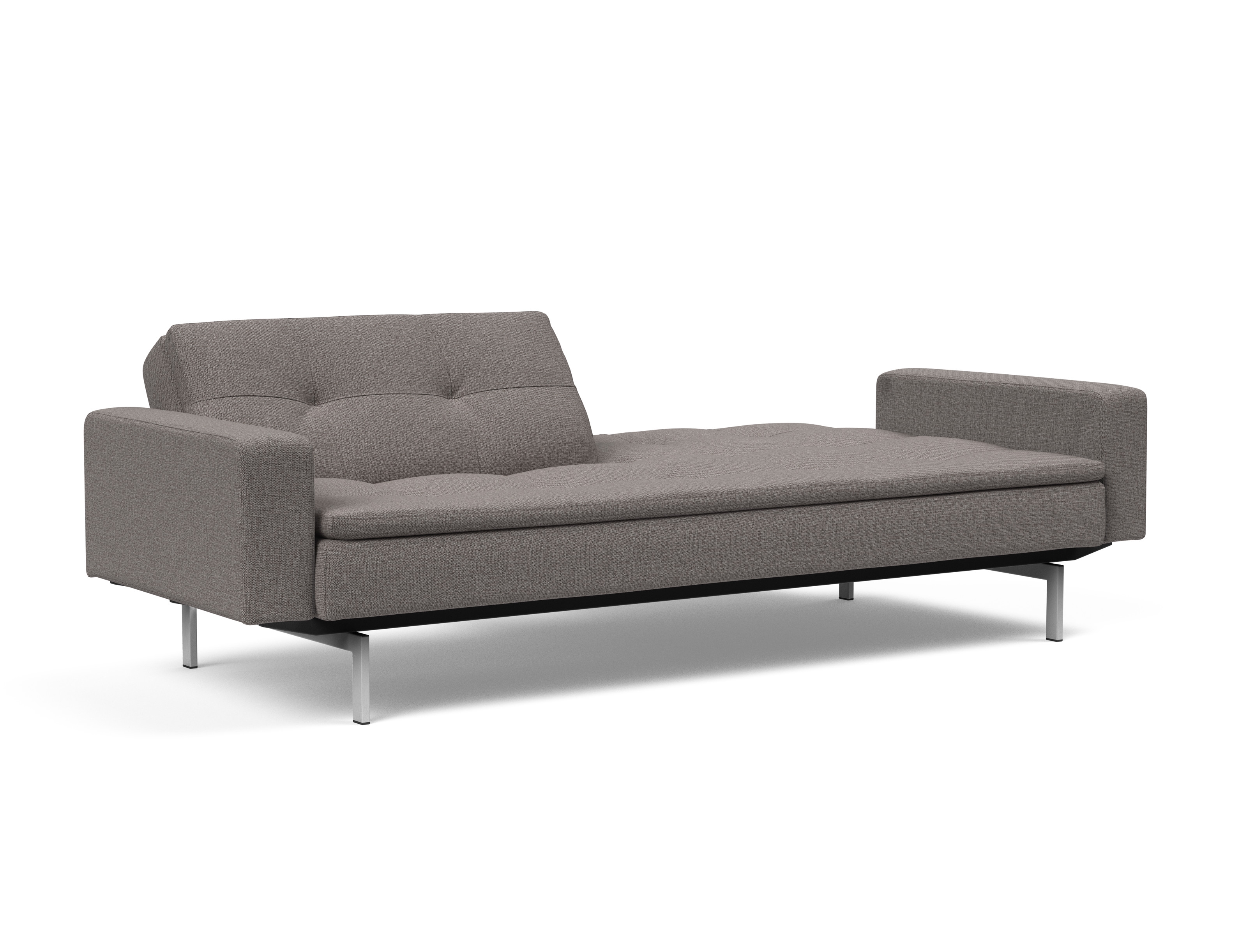 Dublexo Deluxe Fabric Sofa Bed w/Arms & Stainless Steel Legs