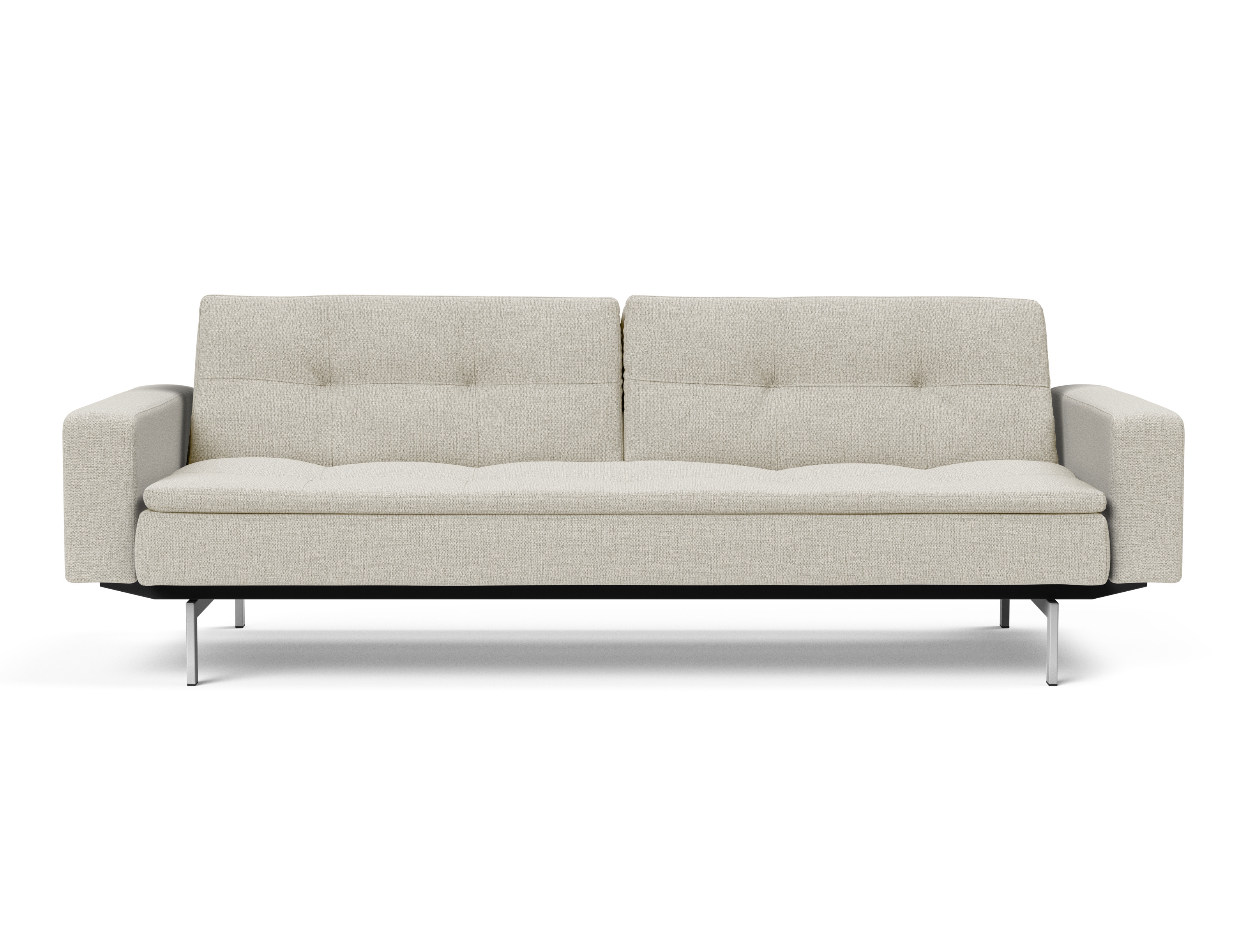Dublexo Deluxe Fabric Sofa Bed w/Arms & Stainless Steel Legs