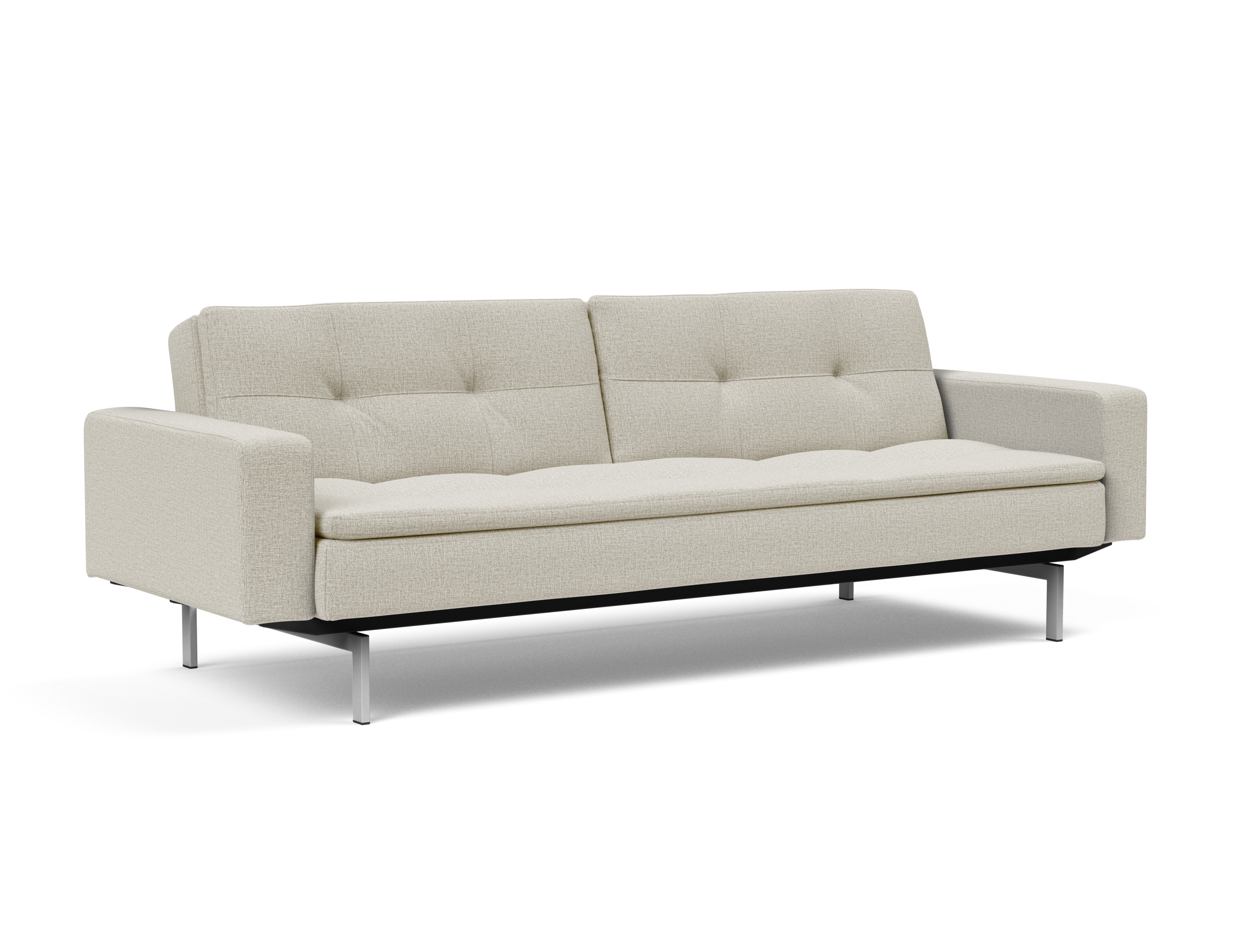 Dublexo Deluxe Fabric Sofa Bed w/Arms & Stainless Steel Legs