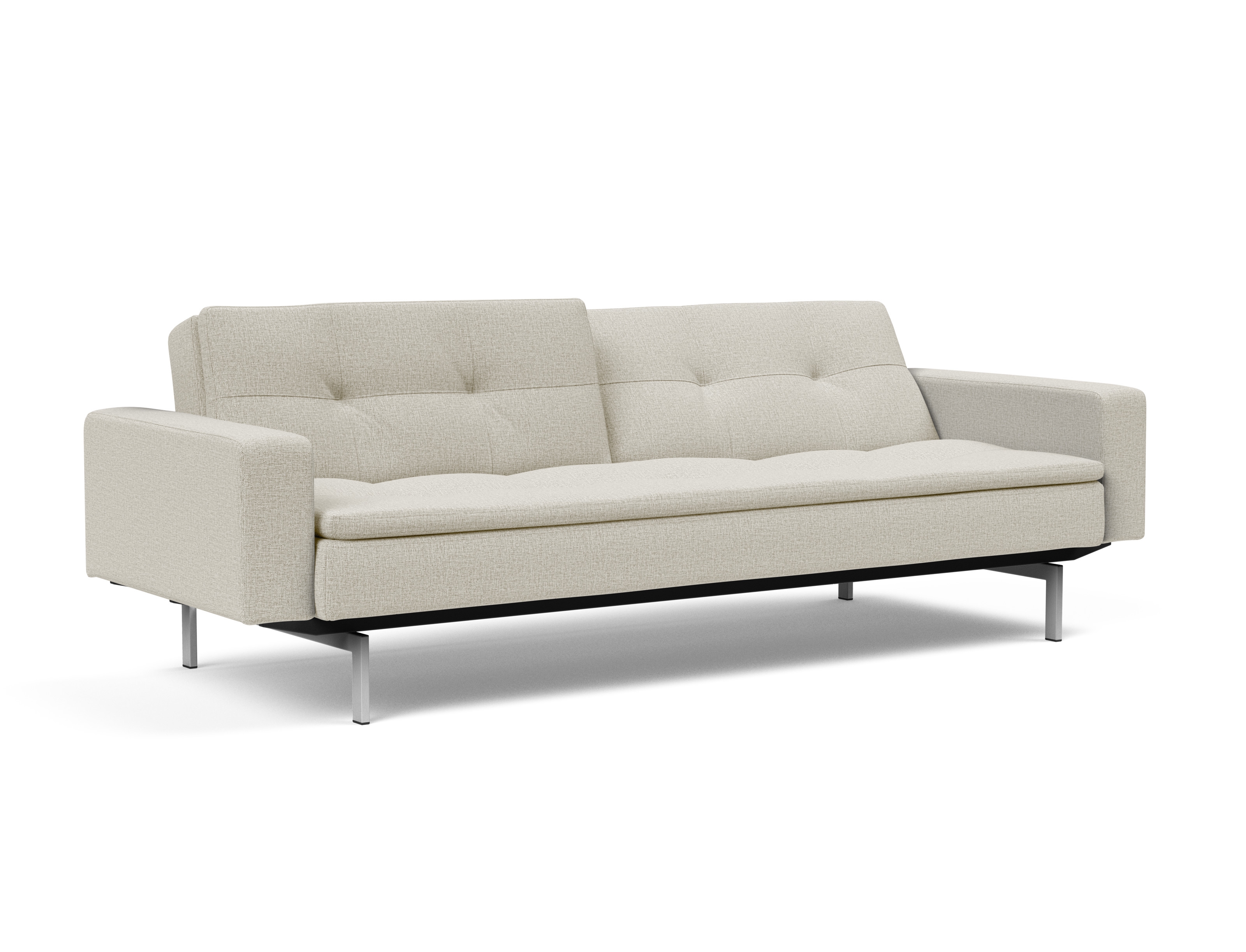 Dublexo Deluxe Fabric Sofa Bed w/Arms & Stainless Steel Legs
