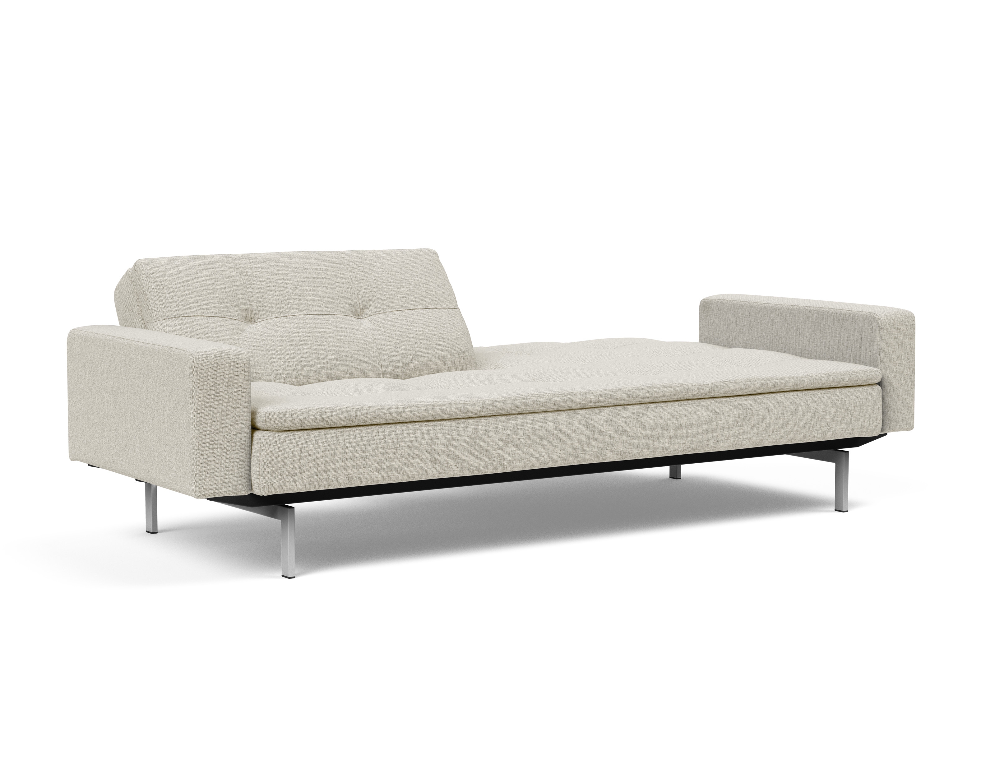 Dublexo Deluxe Fabric Sofa Bed w/Arms & Stainless Steel Legs