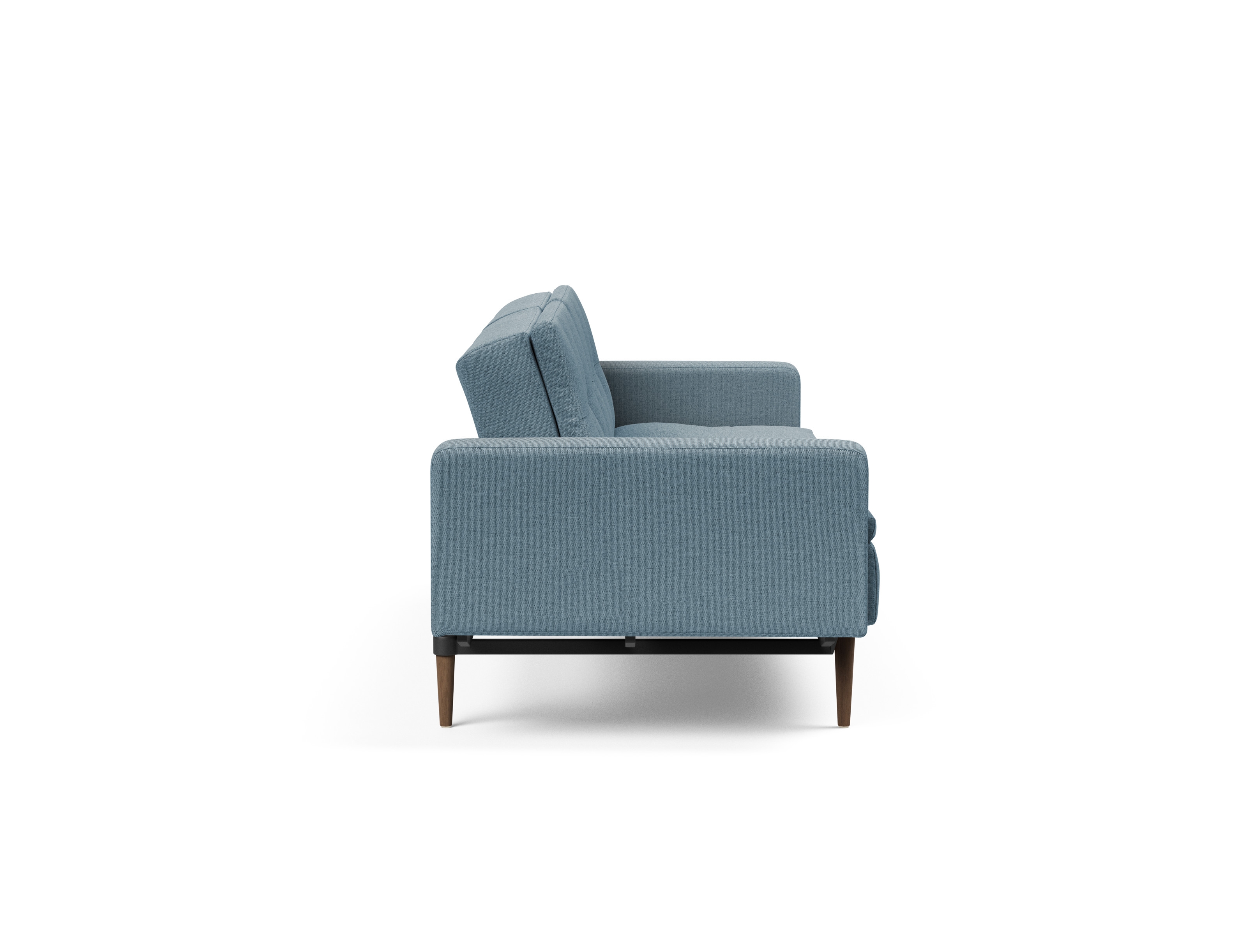 Dublexo Deluxe Fabric Sofa Bed w/Arms & Dark Wood Styletto Legs