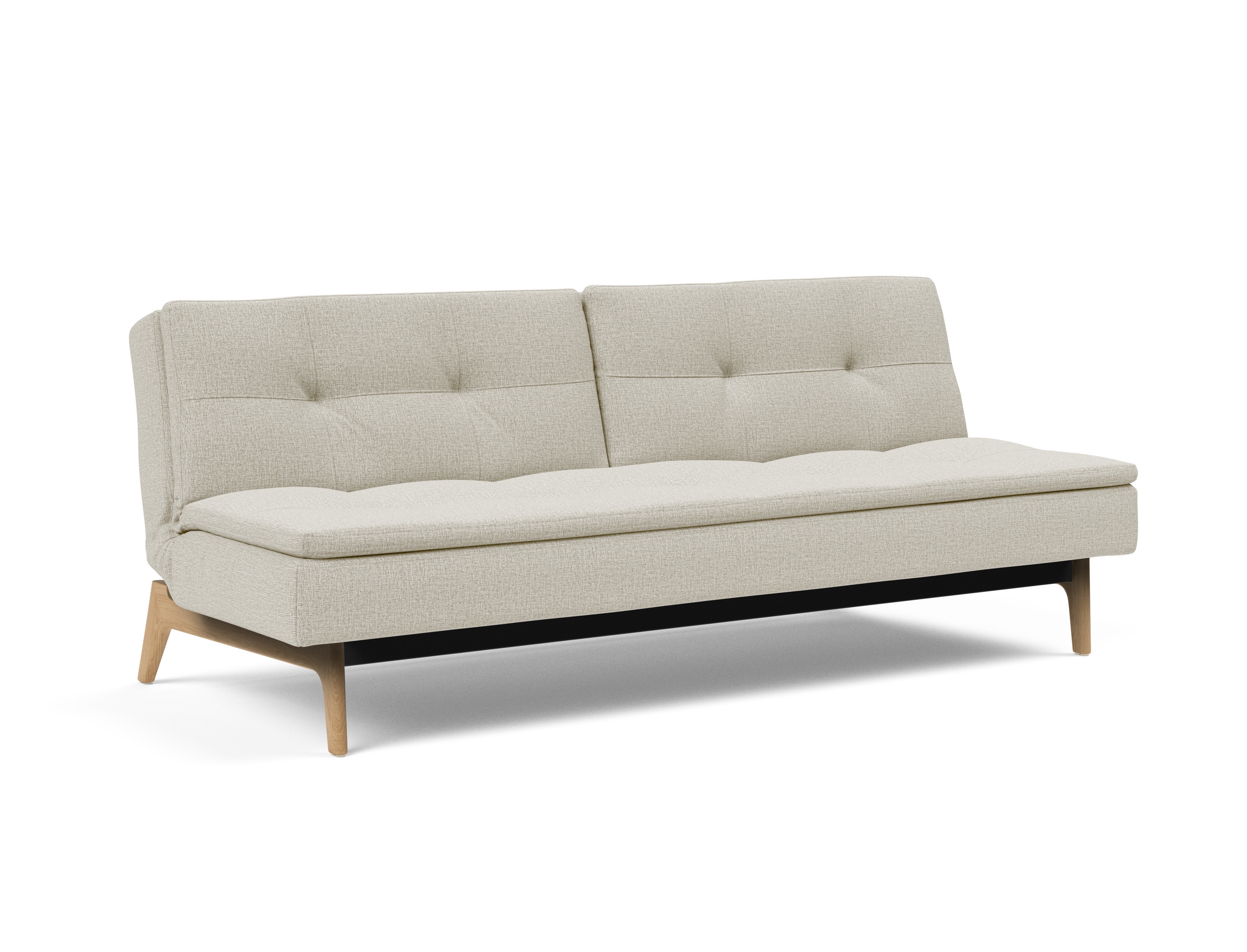 Dublexo Eik Fabric Sofa Bed w/Oak Legs