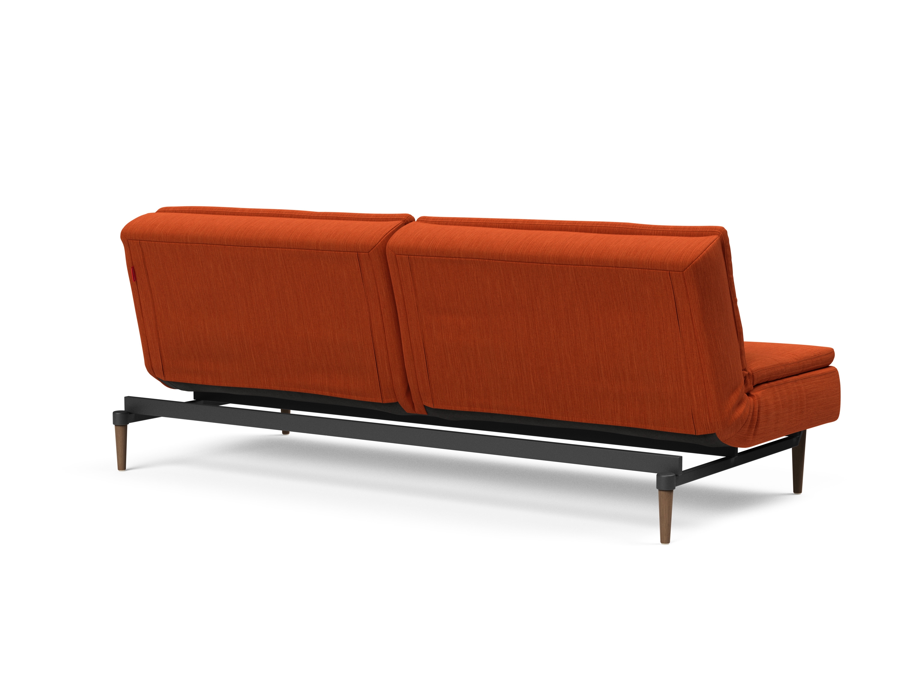 Dublexo Deluxe Fabric Sofa Bed w/Dark Wood Styletto Legs