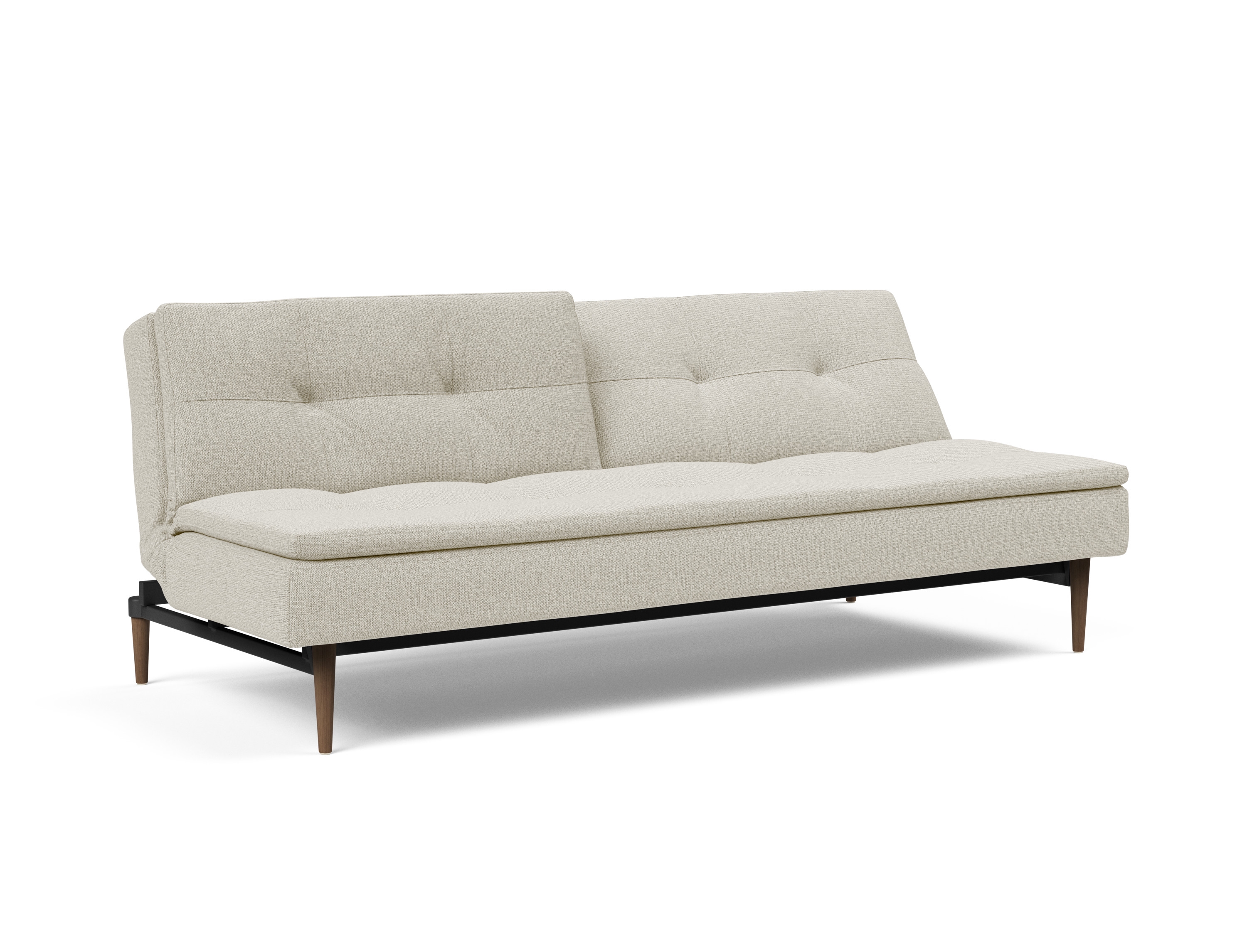 Dublexo Deluxe Fabric Sofa Bed w/Dark Wood Styletto Legs