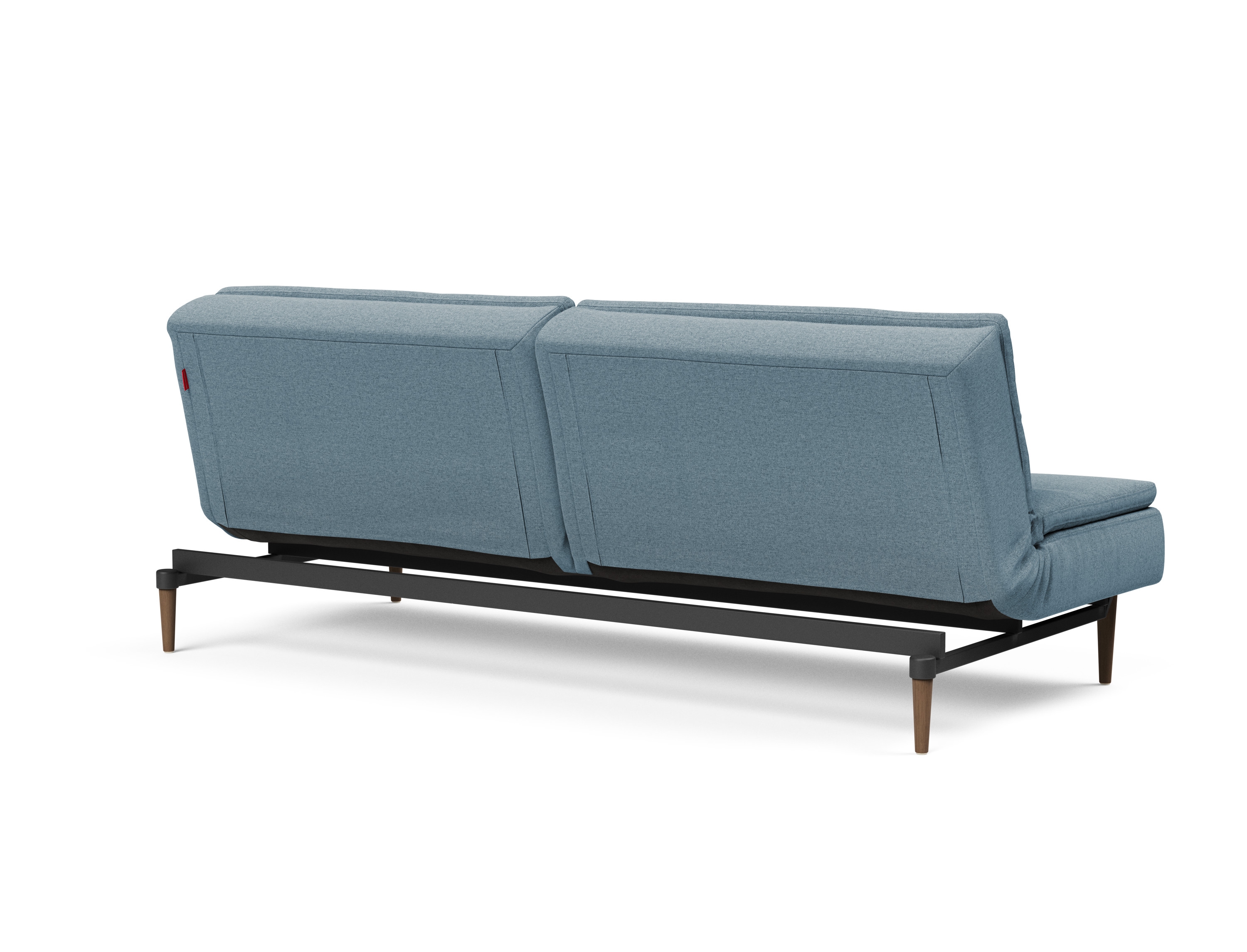 Dublexo Deluxe Fabric Sofa Bed w/Dark Wood Styletto Legs