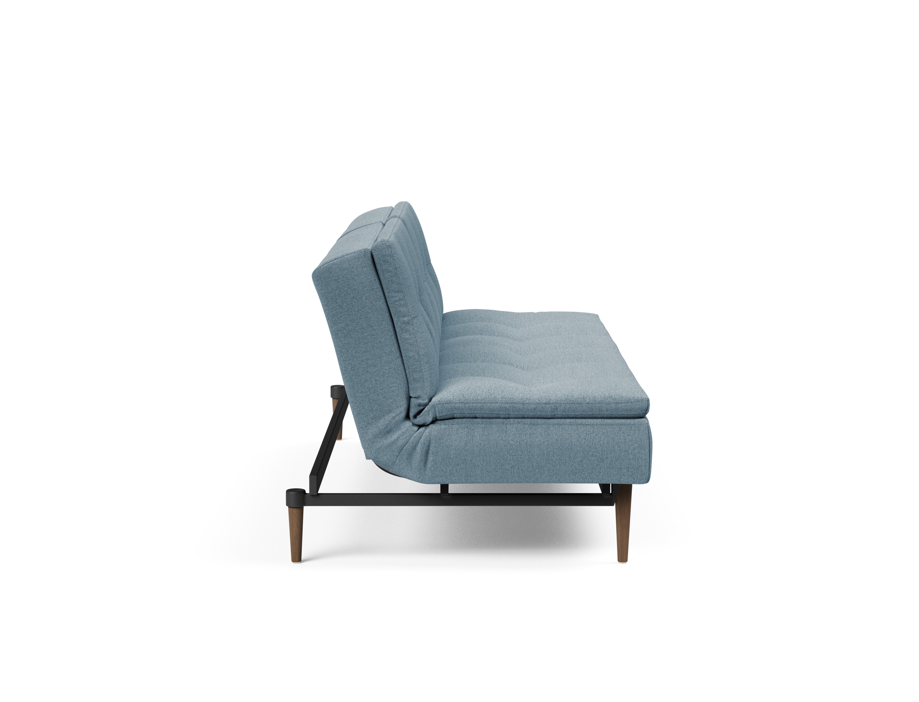 Dublexo Deluxe Fabric Sofa Bed w/Dark Wood Styletto Legs