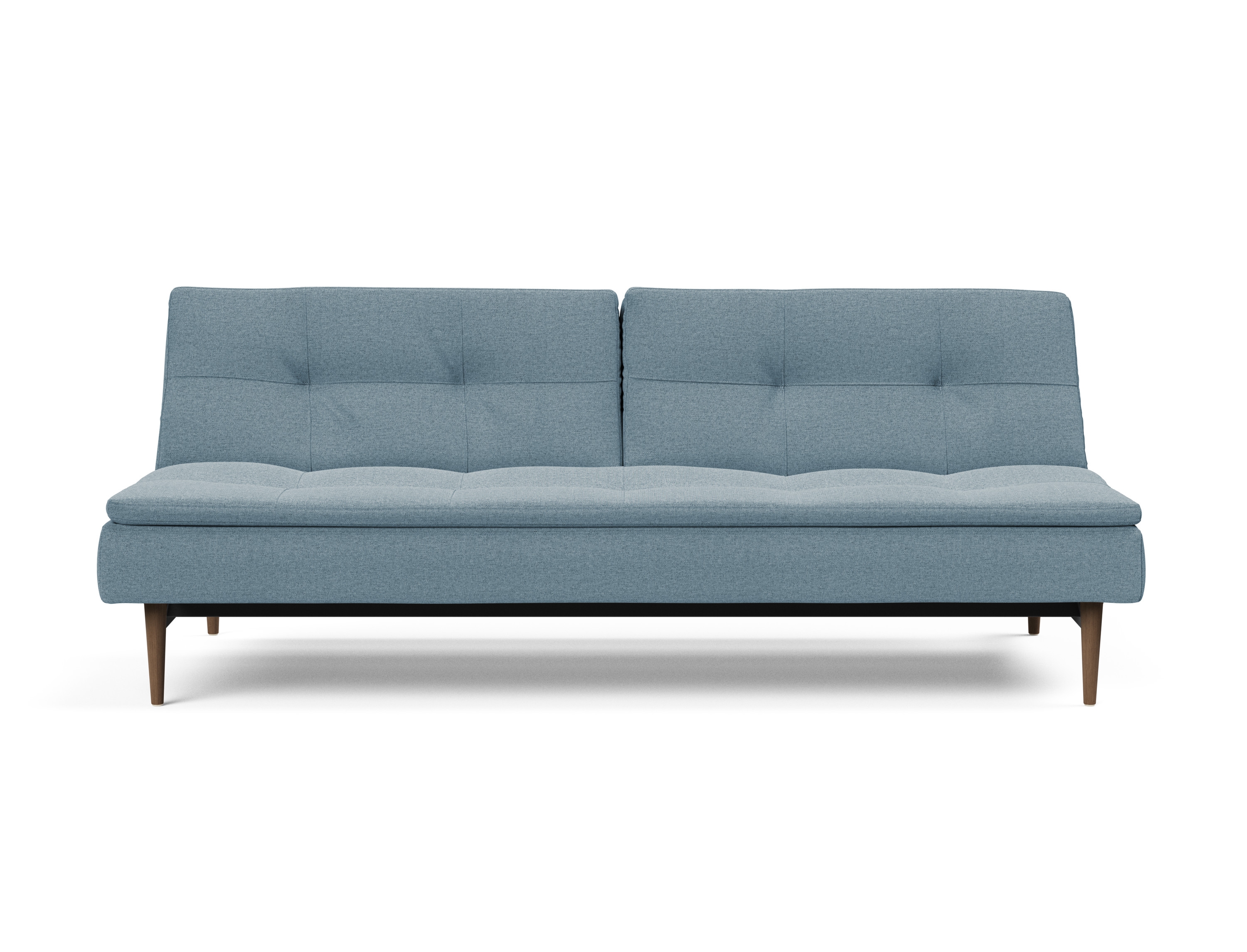 Dublexo Deluxe Fabric Sofa Bed w/Dark Wood Styletto Legs