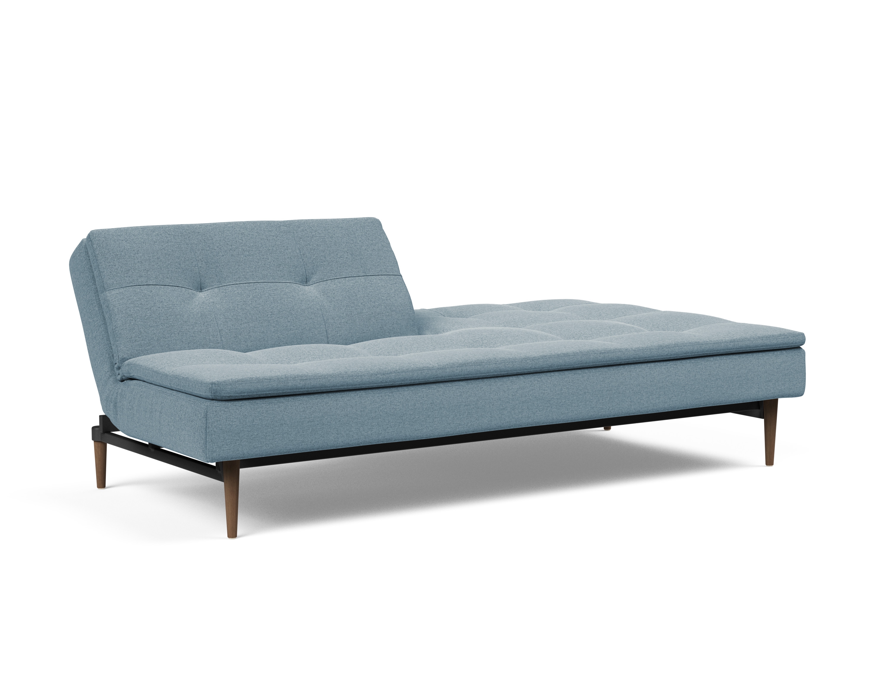 Dublexo Deluxe Fabric Sofa Bed w/Dark Wood Styletto Legs