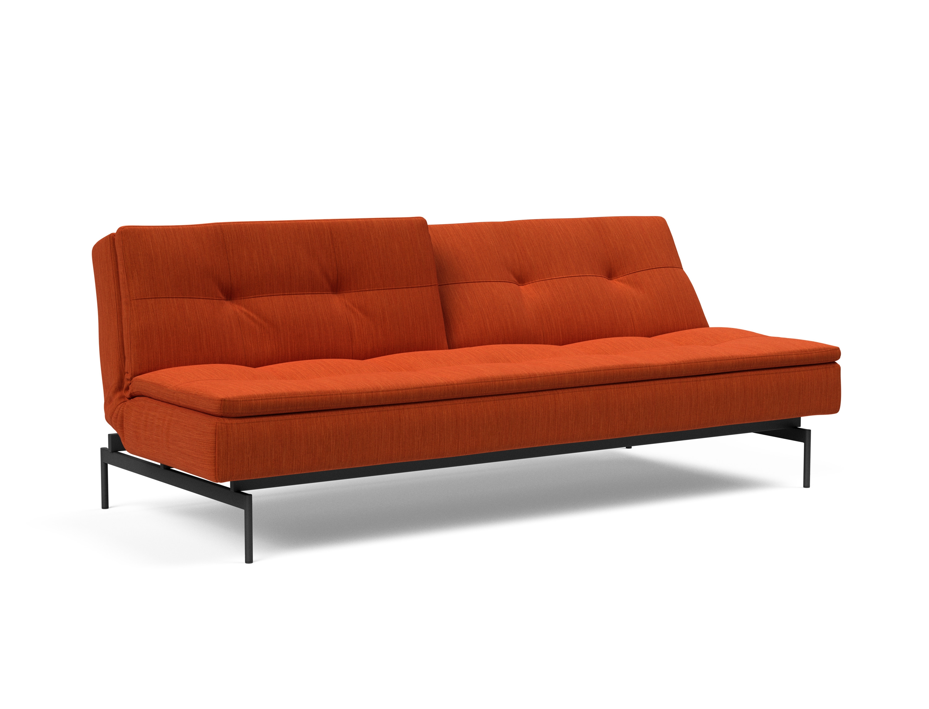 Dublexo Deluxe Fabric Sofa Bed w/Black Metal Pin Legs