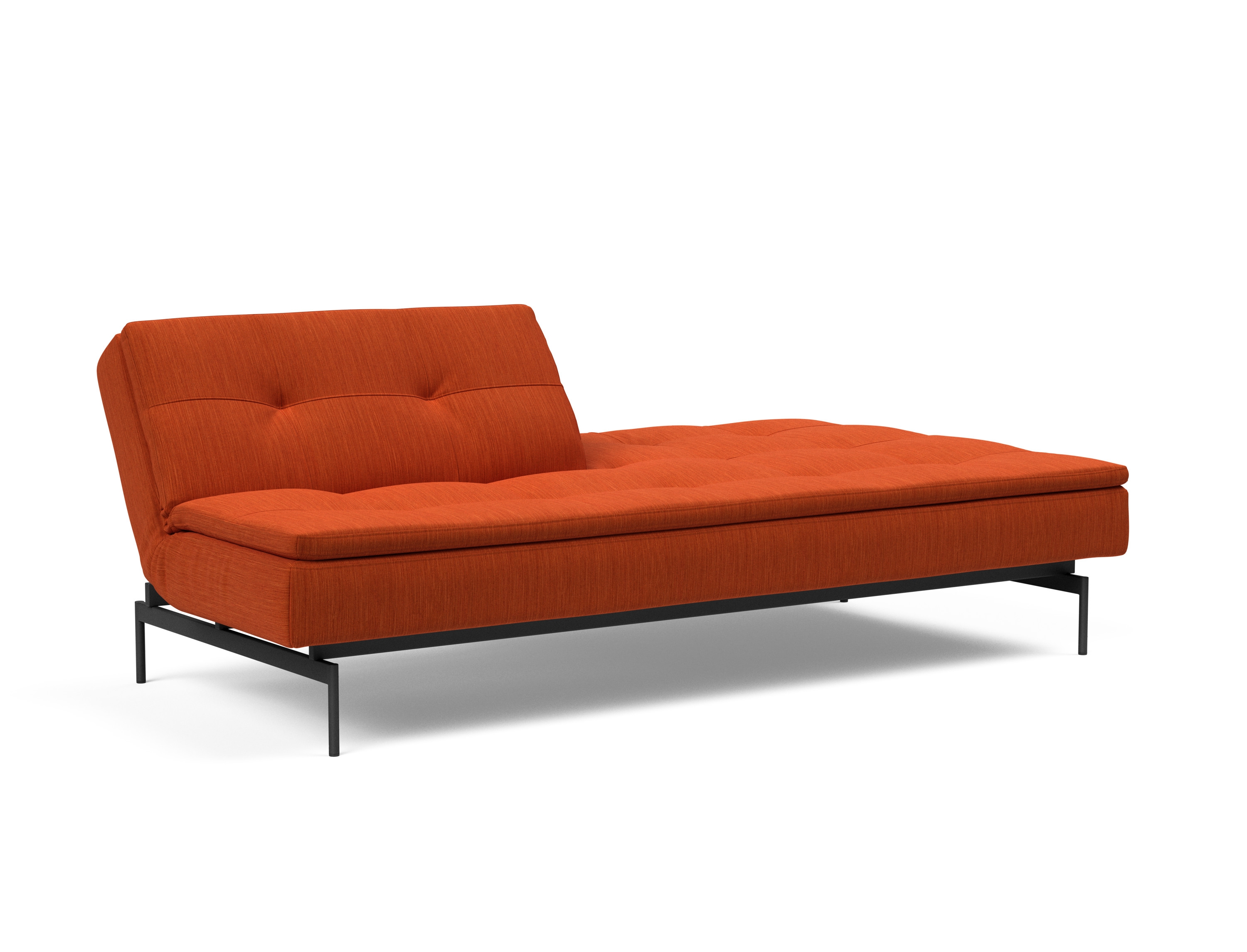 Dublexo Deluxe Fabric Sofa Bed w/Black Metal Pin Legs