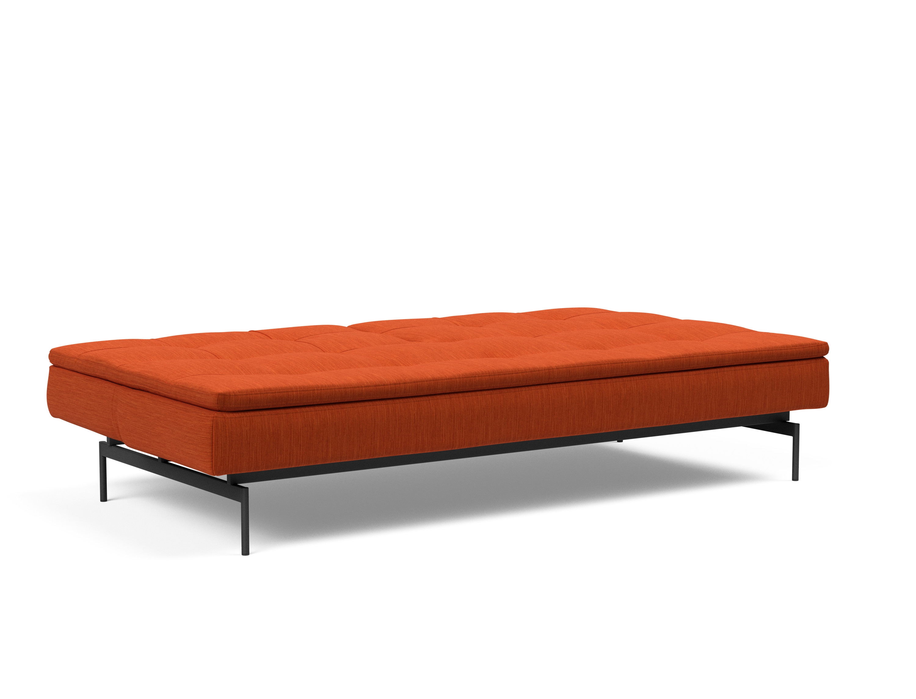 Dublexo Deluxe Fabric Sofa Bed w/Black Metal Pin Legs