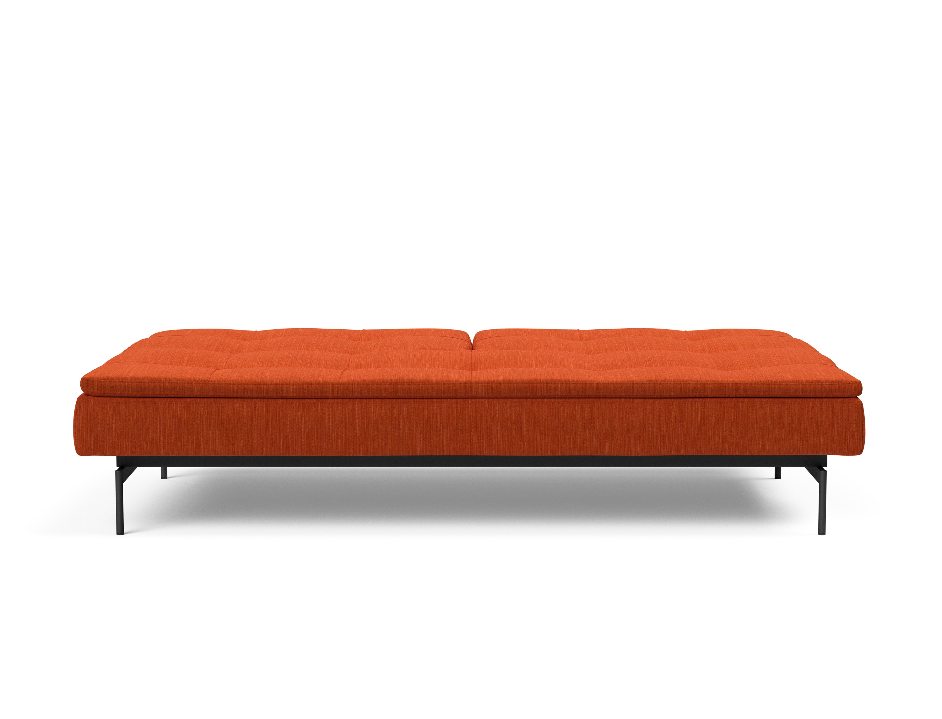 Dublexo Deluxe Fabric Sofa Bed w/Black Metal Pin Legs