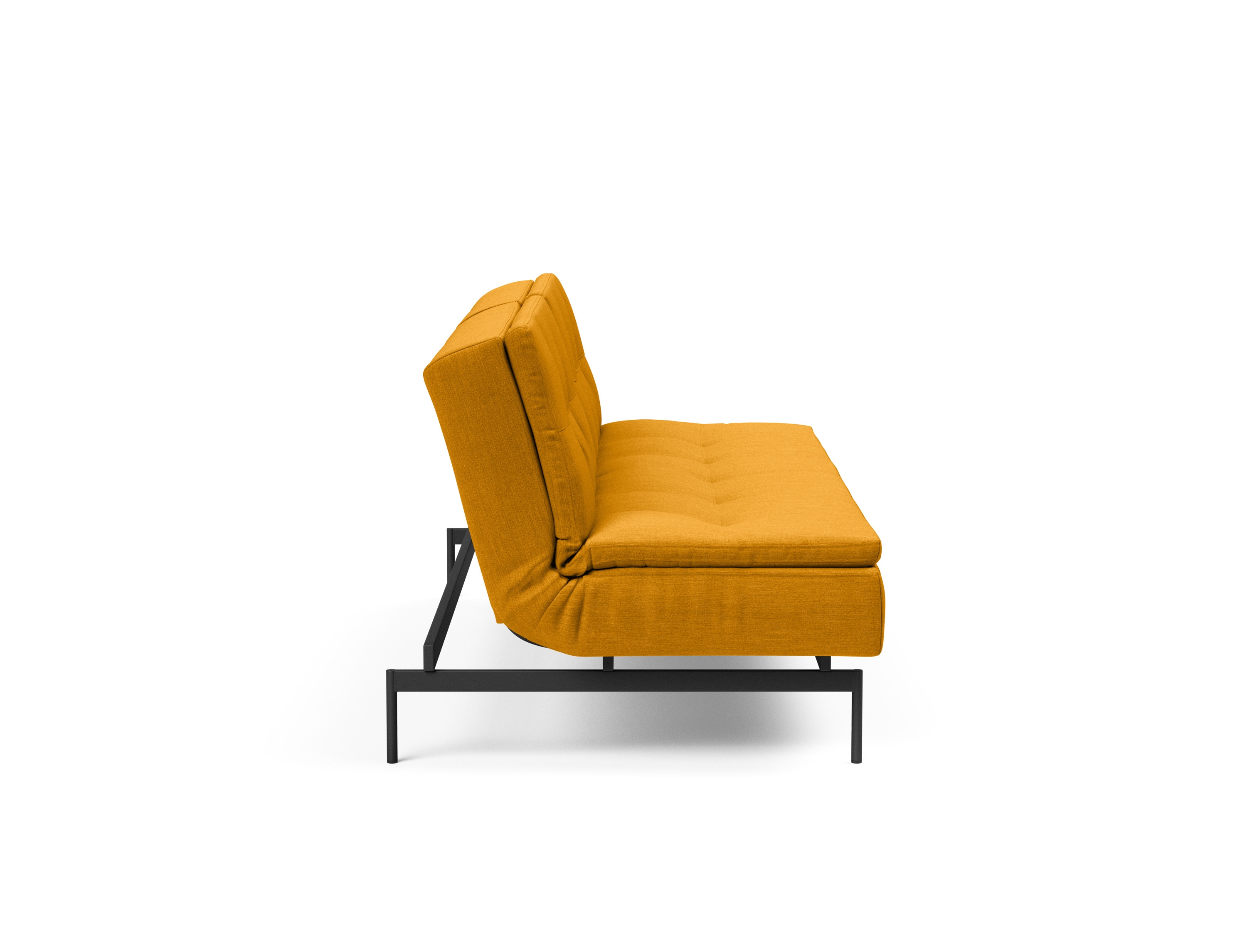 Dublexo Deluxe Fabric Sofa Bed w/Black Metal Pin Legs
