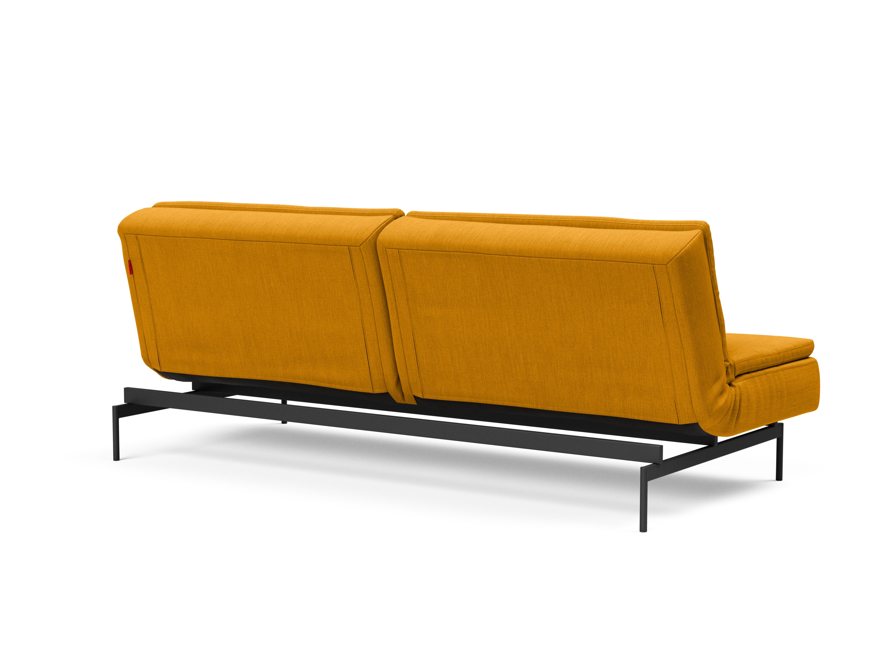 Dublexo Deluxe Fabric Sofa Bed w/Black Metal Pin Legs