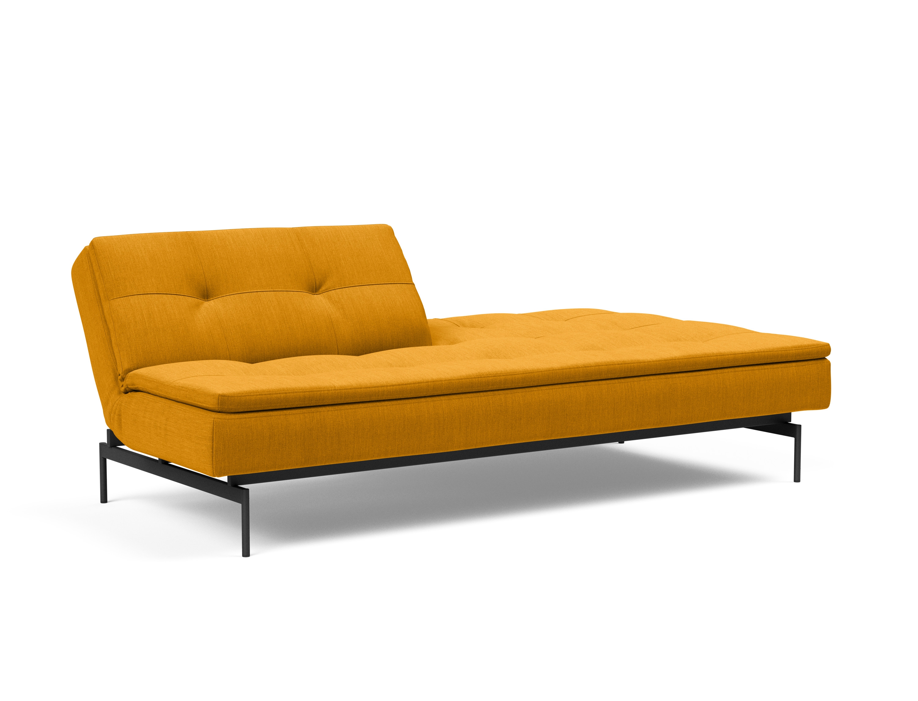 Dublexo Deluxe Fabric Sofa Bed w/Black Metal Pin Legs