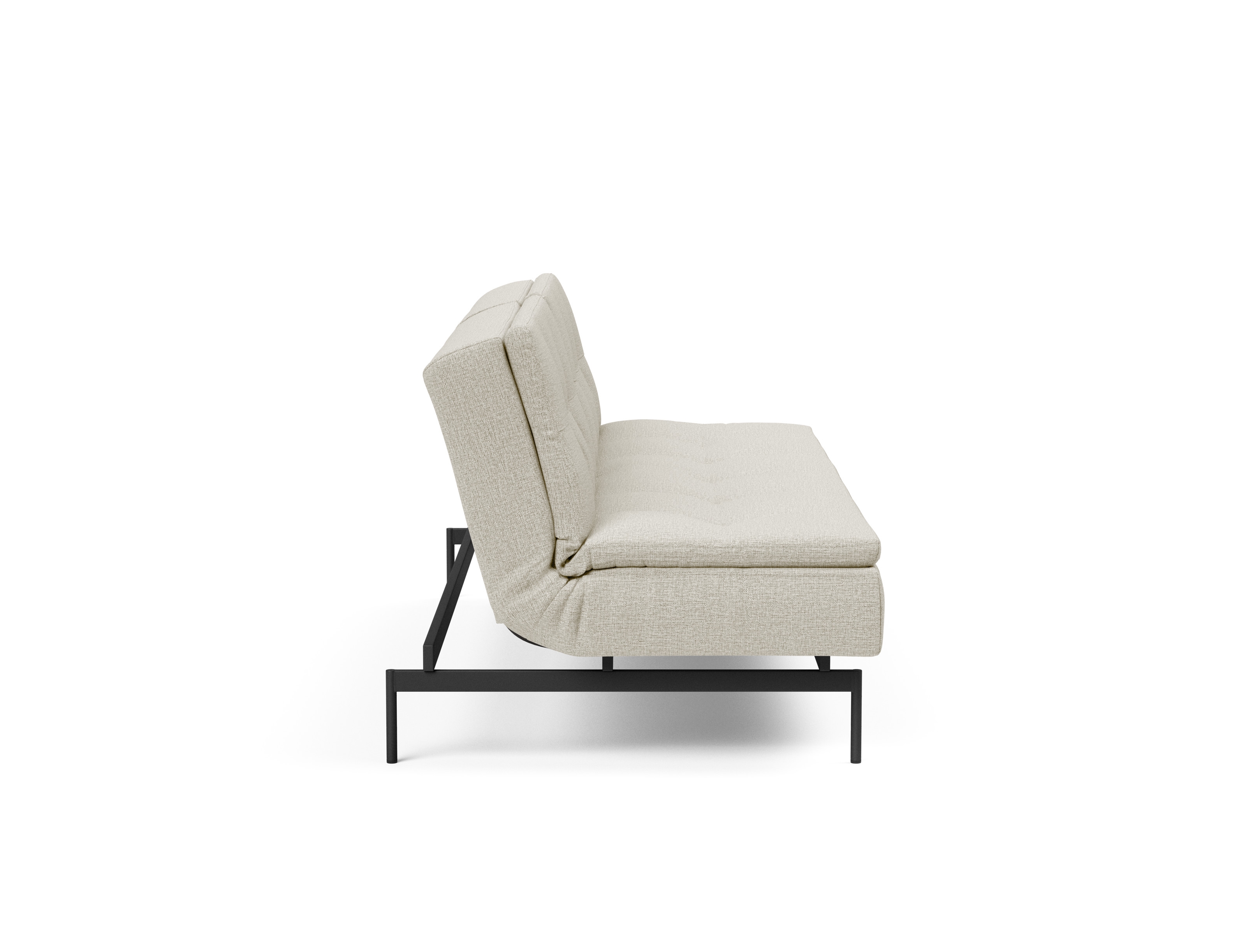 Dublexo Deluxe Fabric Sofa Bed w/Black Metal Pin Legs