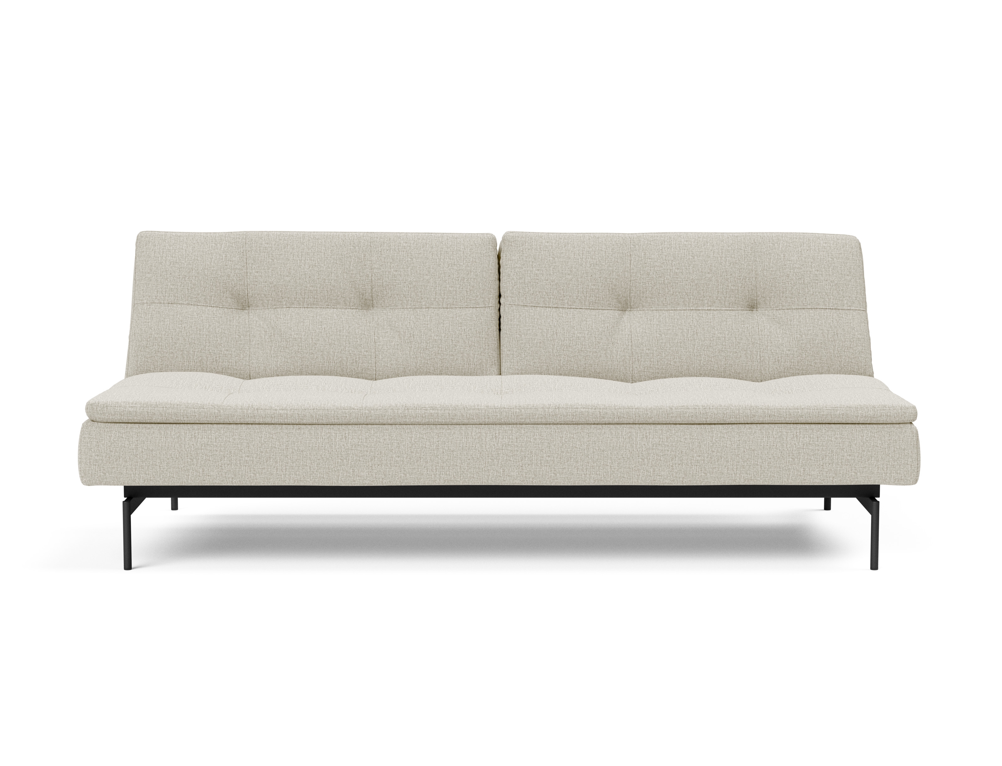 Dublexo Deluxe Fabric Sofa Bed w/Black Metal Pin Legs