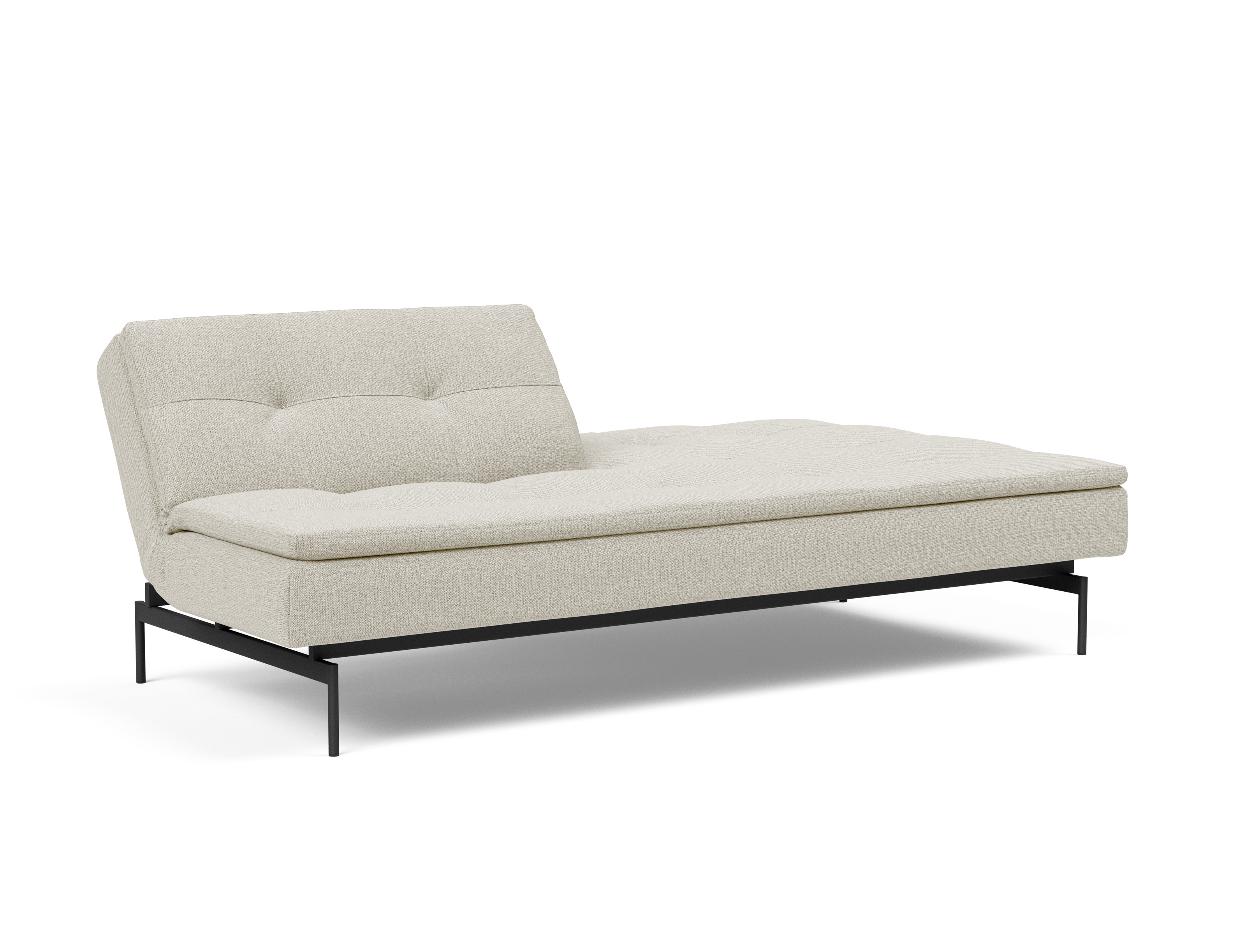 Dublexo Deluxe Fabric Sofa Bed w/Black Metal Pin Legs