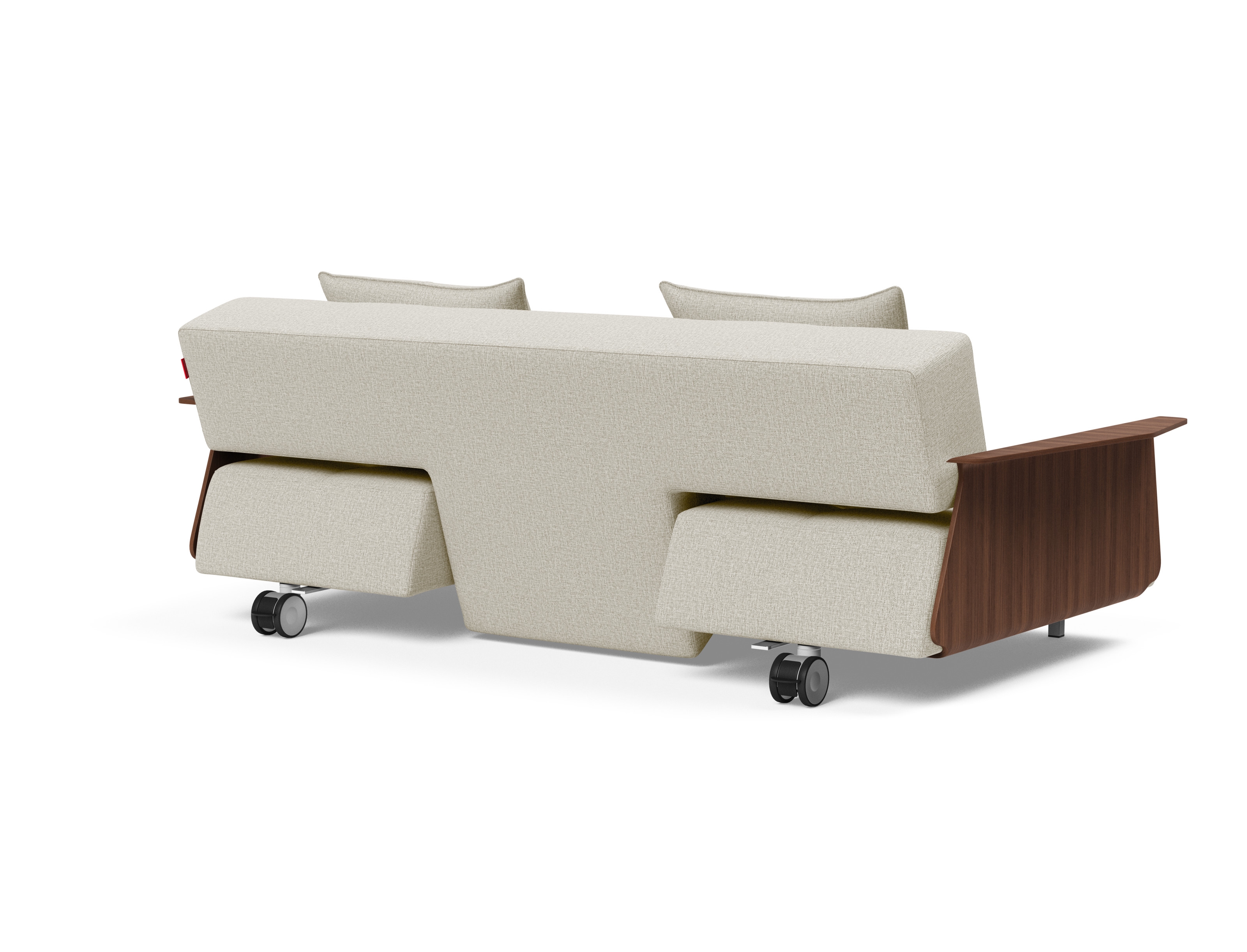 Long Horn Deluxe Excess Fabric Sofa Bed w/Arms