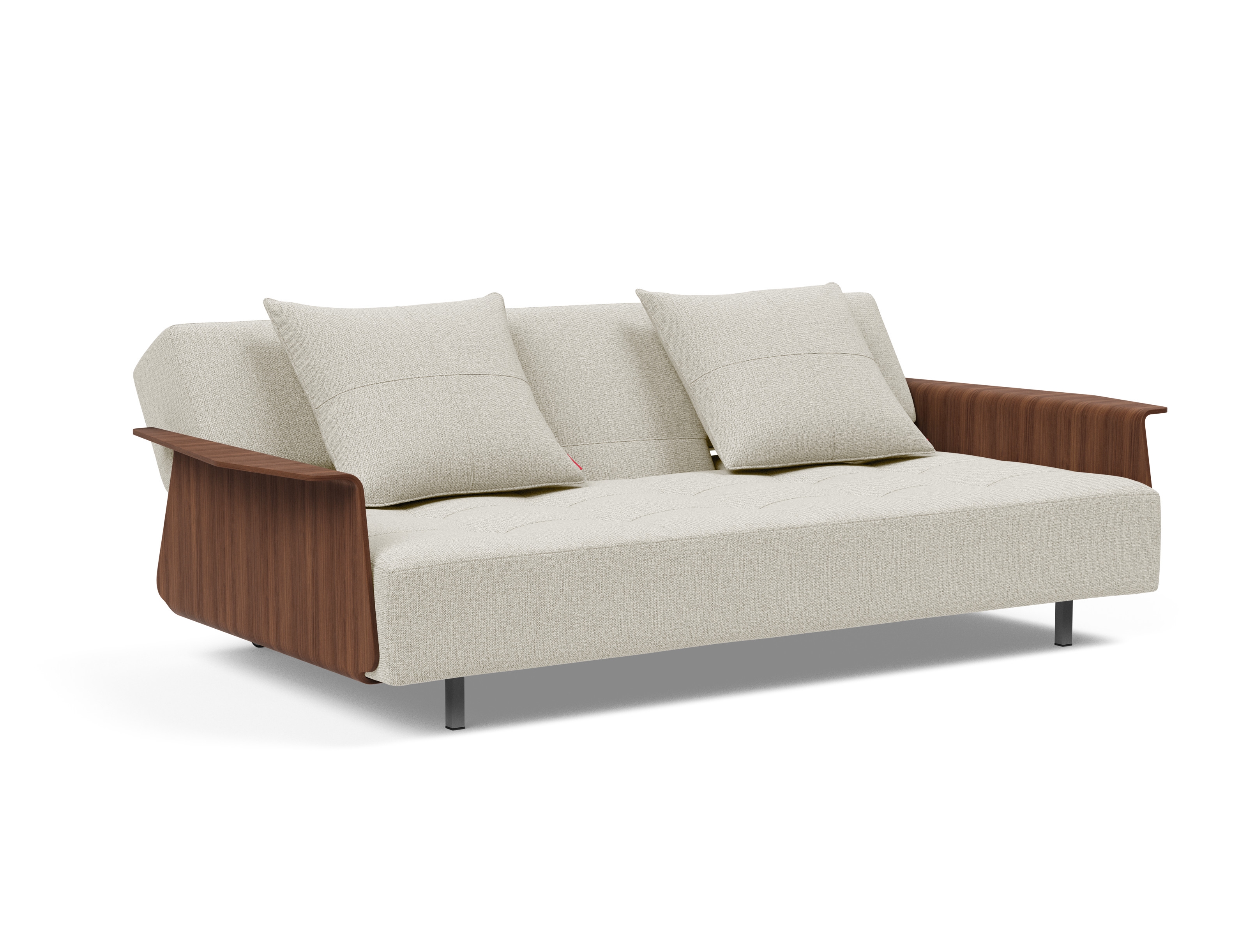 Long Horn Deluxe Excess Fabric Sofa Bed w/Arms