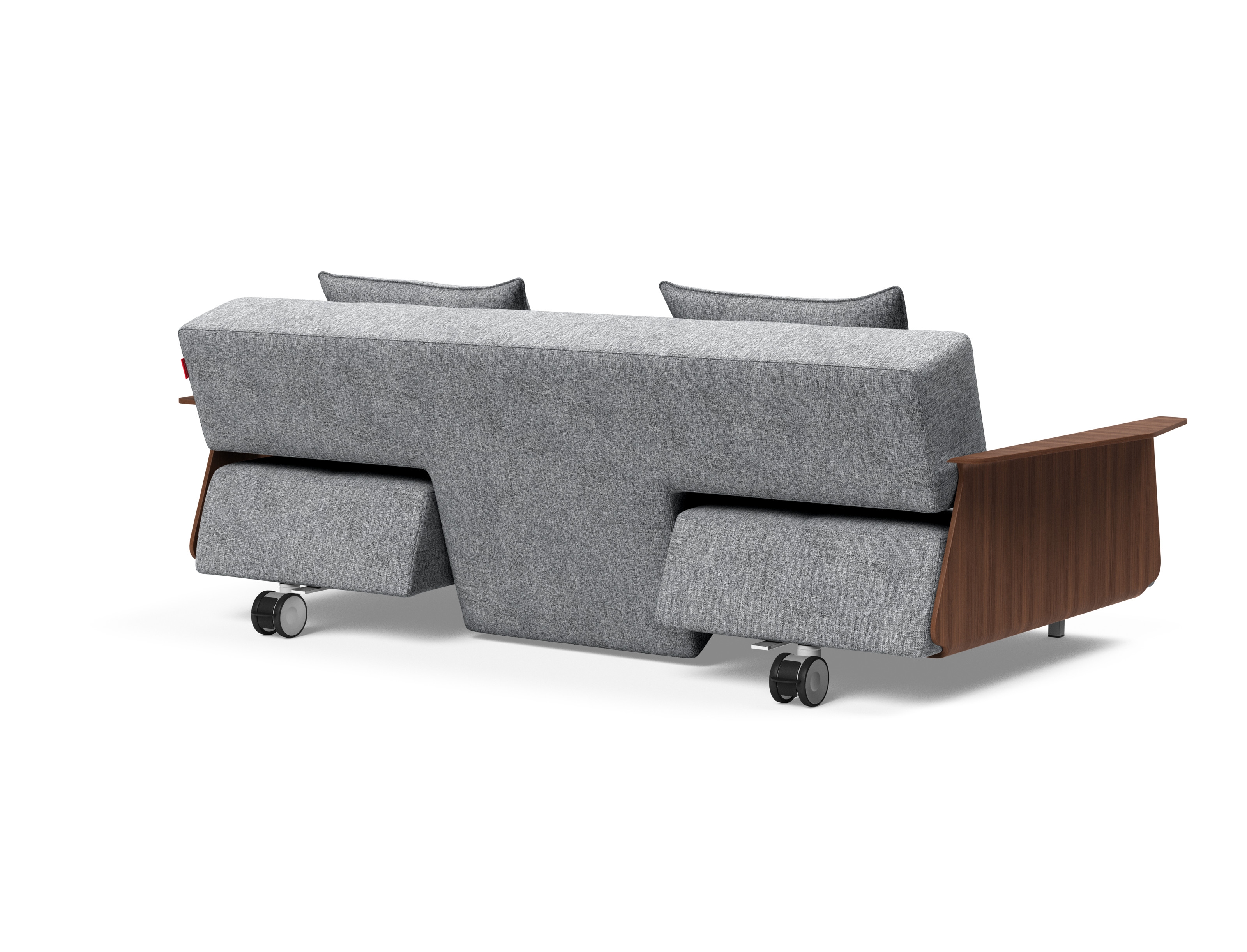 Long Horn Deluxe Excess Fabric Sofa Bed w/Arms