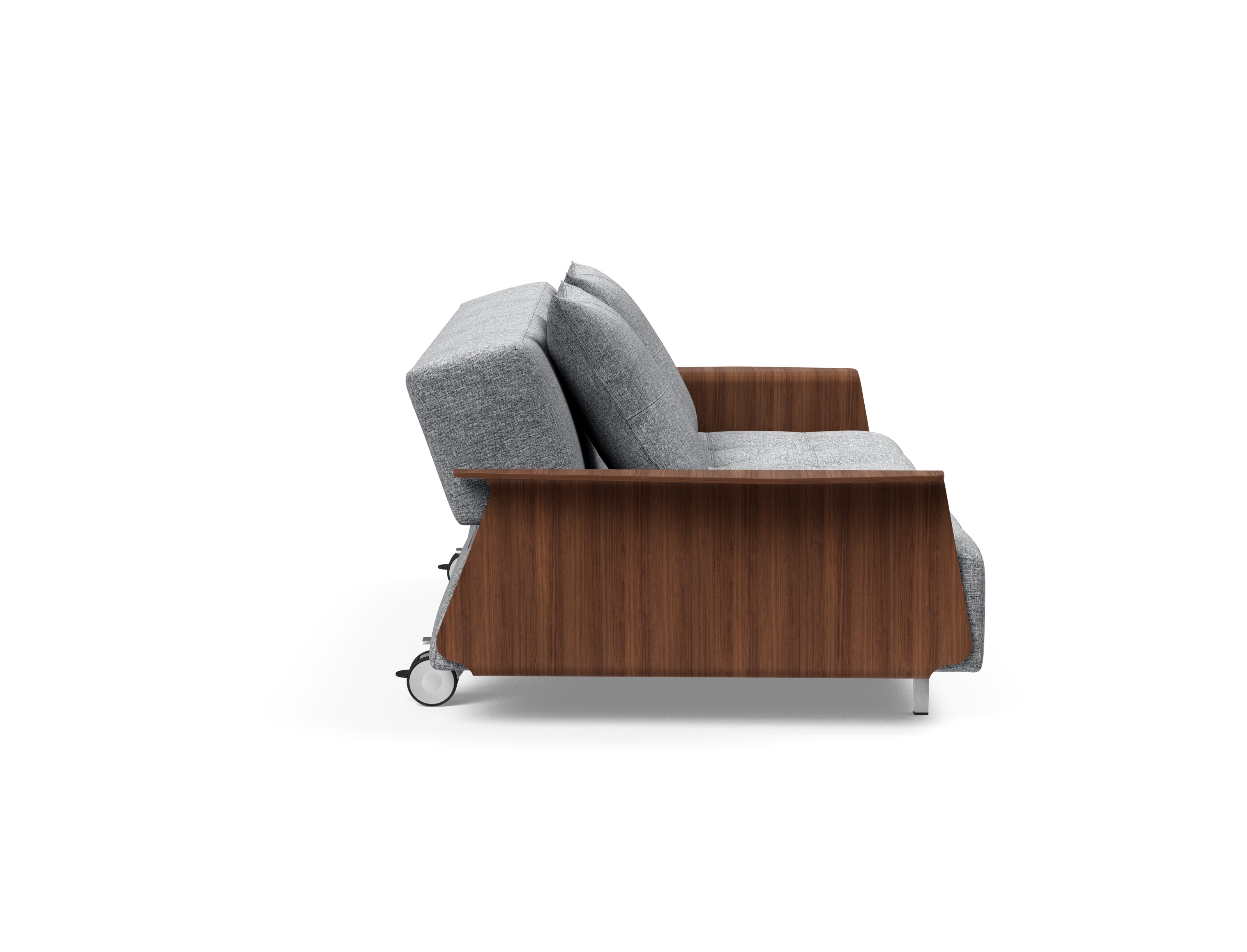Long Horn Deluxe Excess Fabric Sofa Bed w/Arms