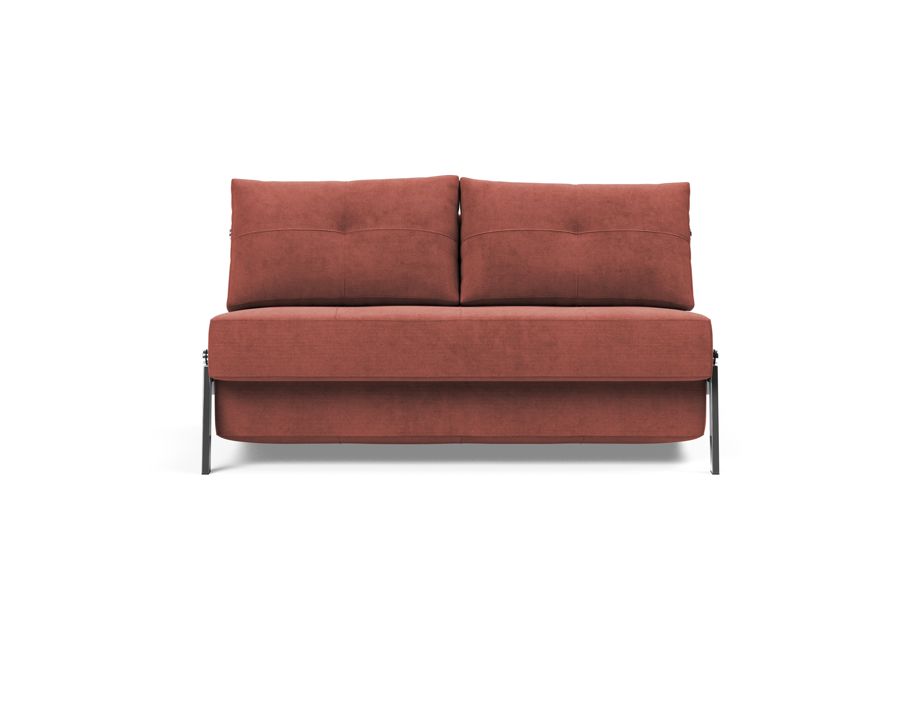 Cubed Deluxe Fabric Sofa Bed w/Chrome Legs, Full Size