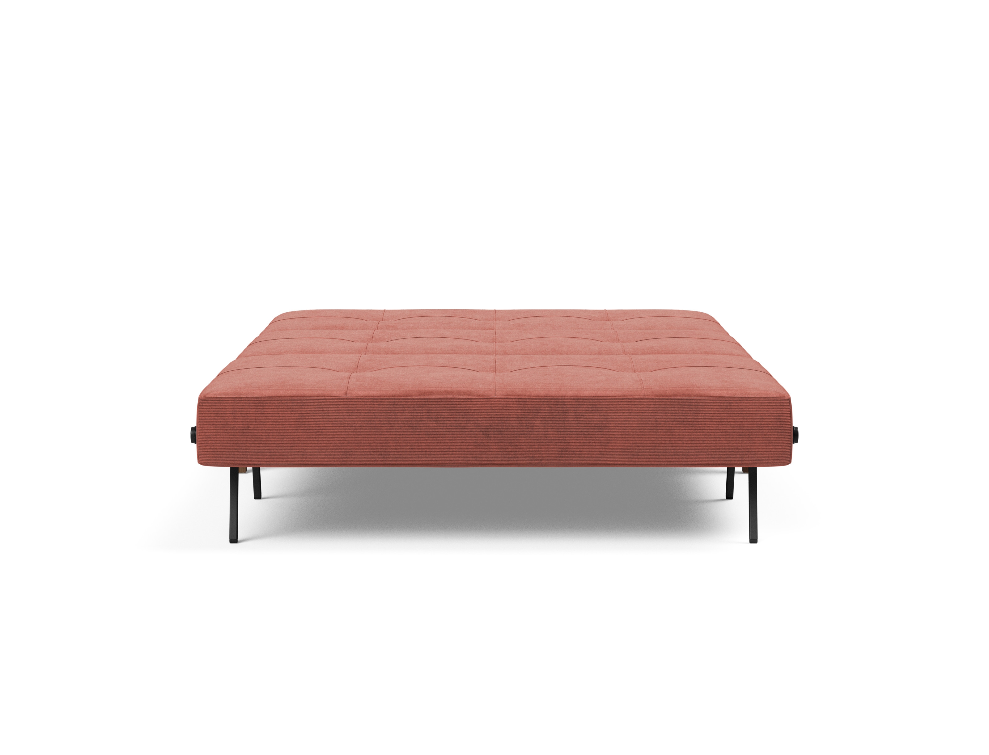 Cubed Deluxe Fabric Sofa Bed w/Dark Wood Legs, Full Size