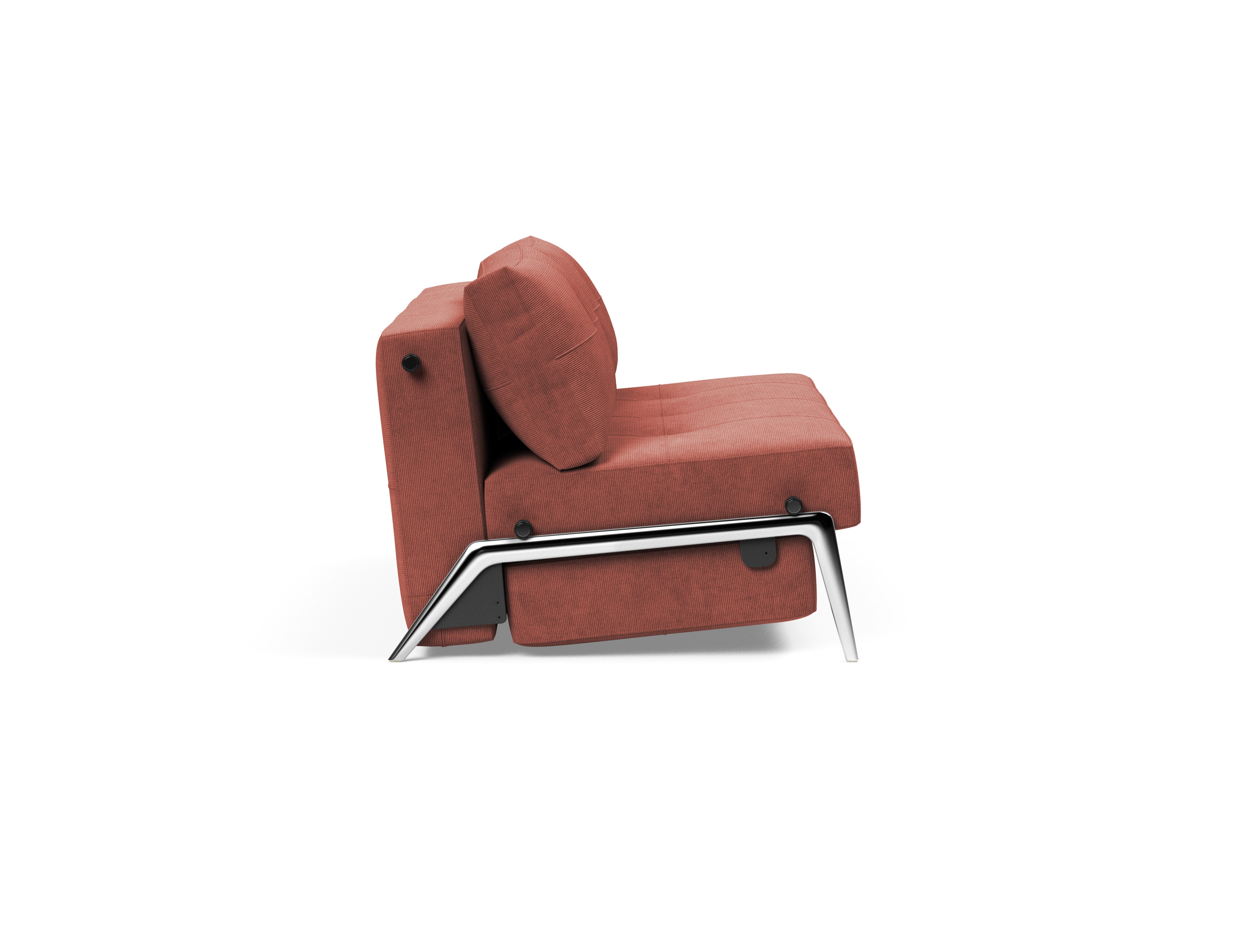 Cubed Deluxe Fabric Sofa Bed w/Aluminum Legs