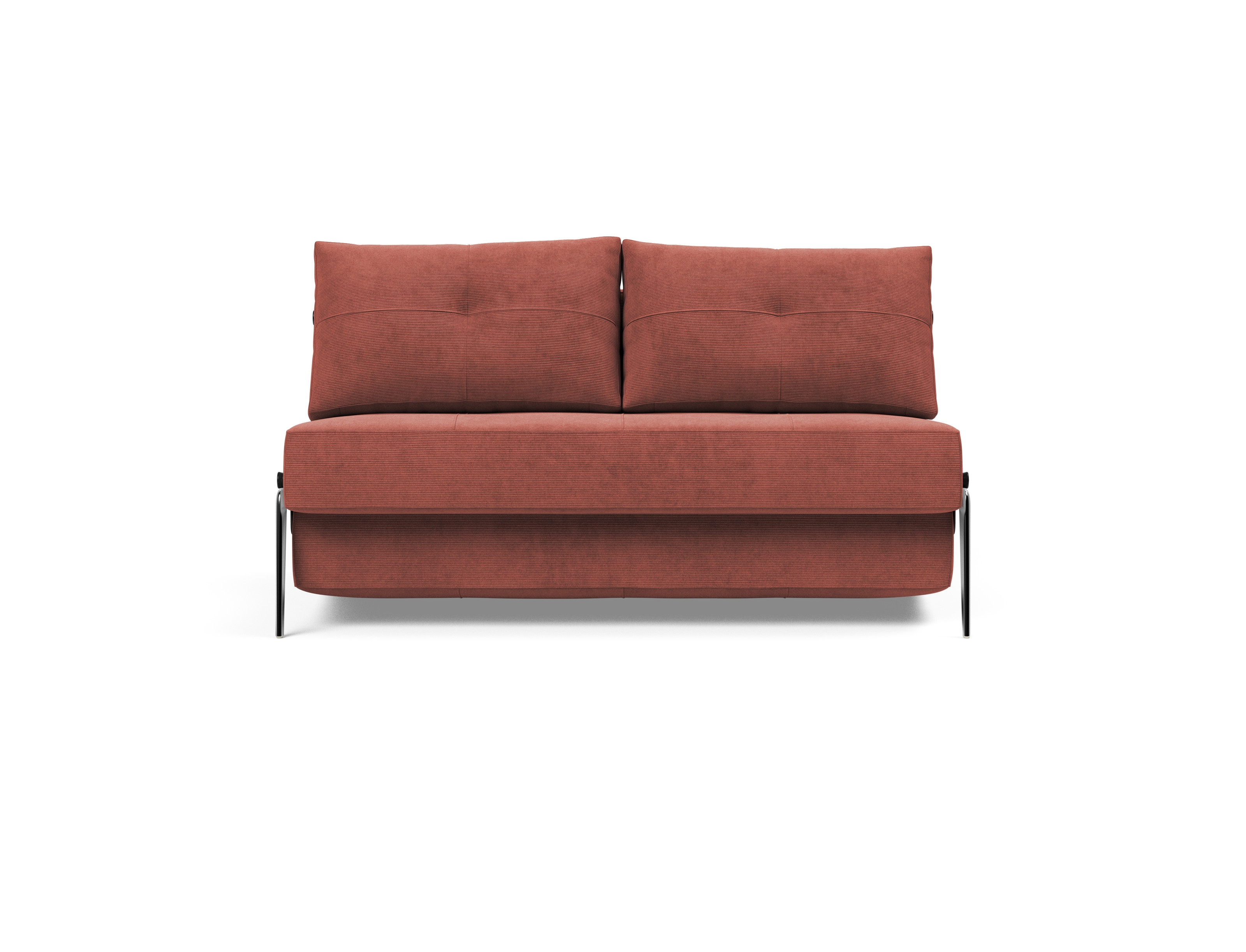 Cubed Deluxe Fabric Sofa Bed w/Aluminum Legs, Full Size