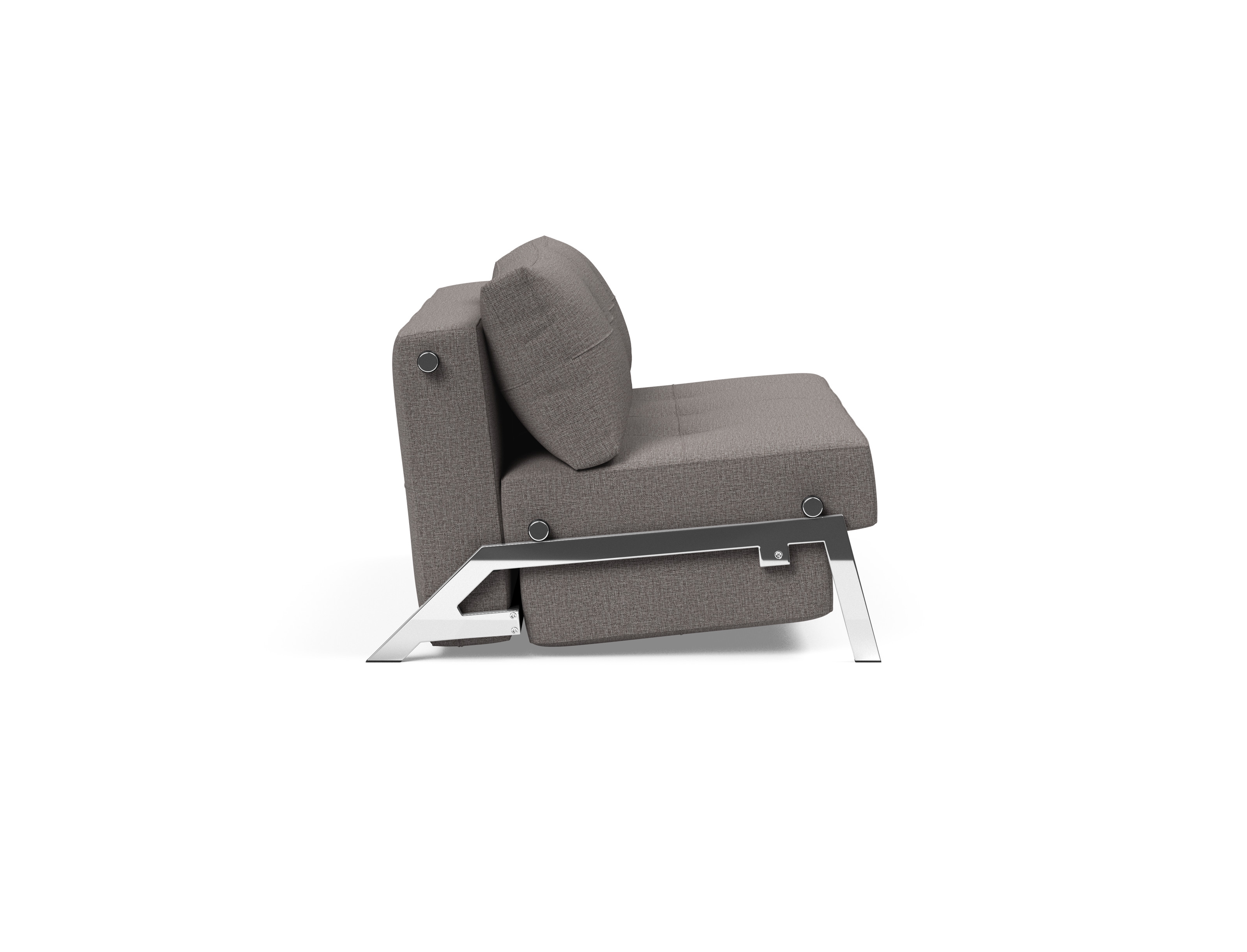 Cubed Deluxe Fabric Sofa Bed w/Chrome Legs