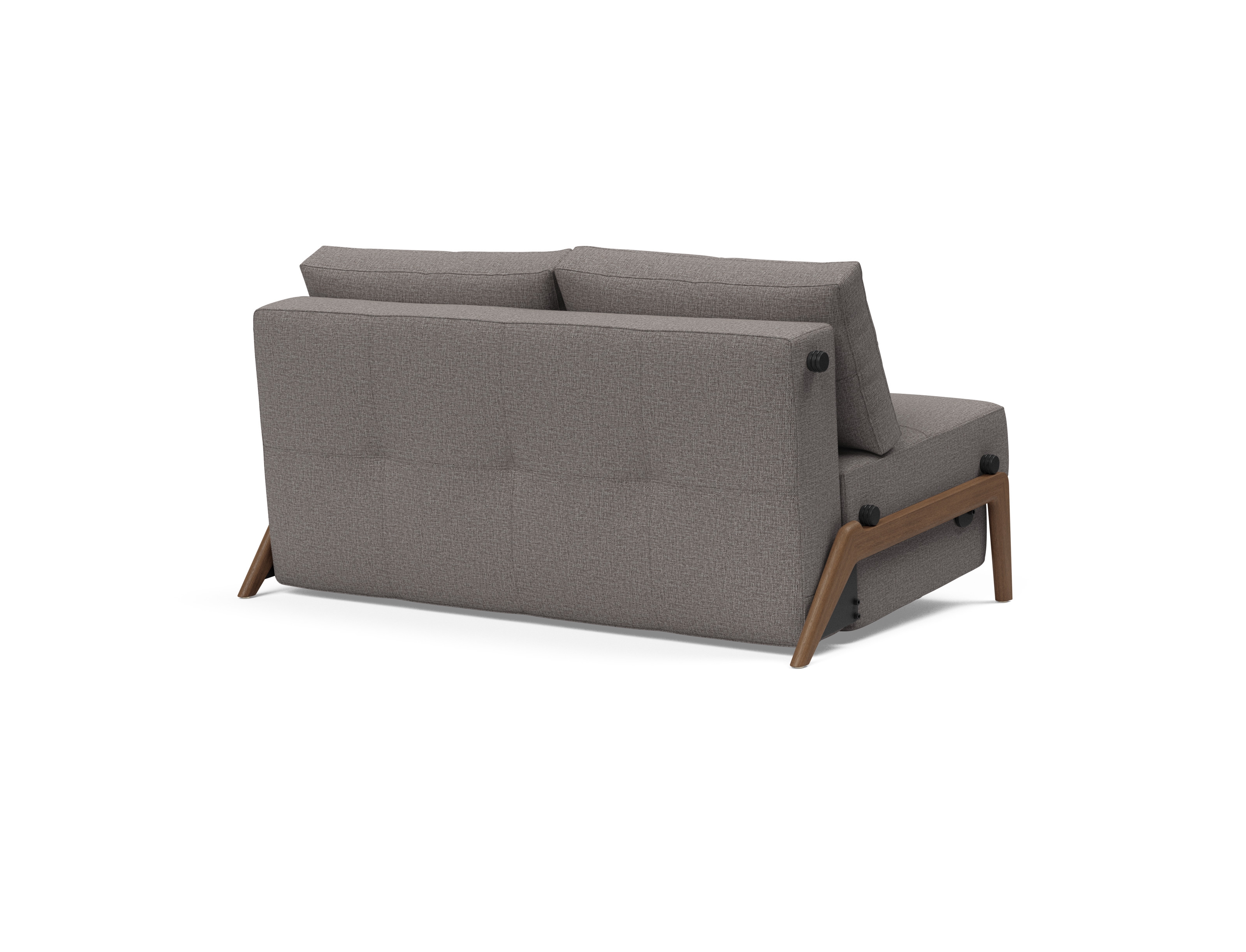 Cubed Deluxe Fabric Sofa Bed w/Dark Wood Legs