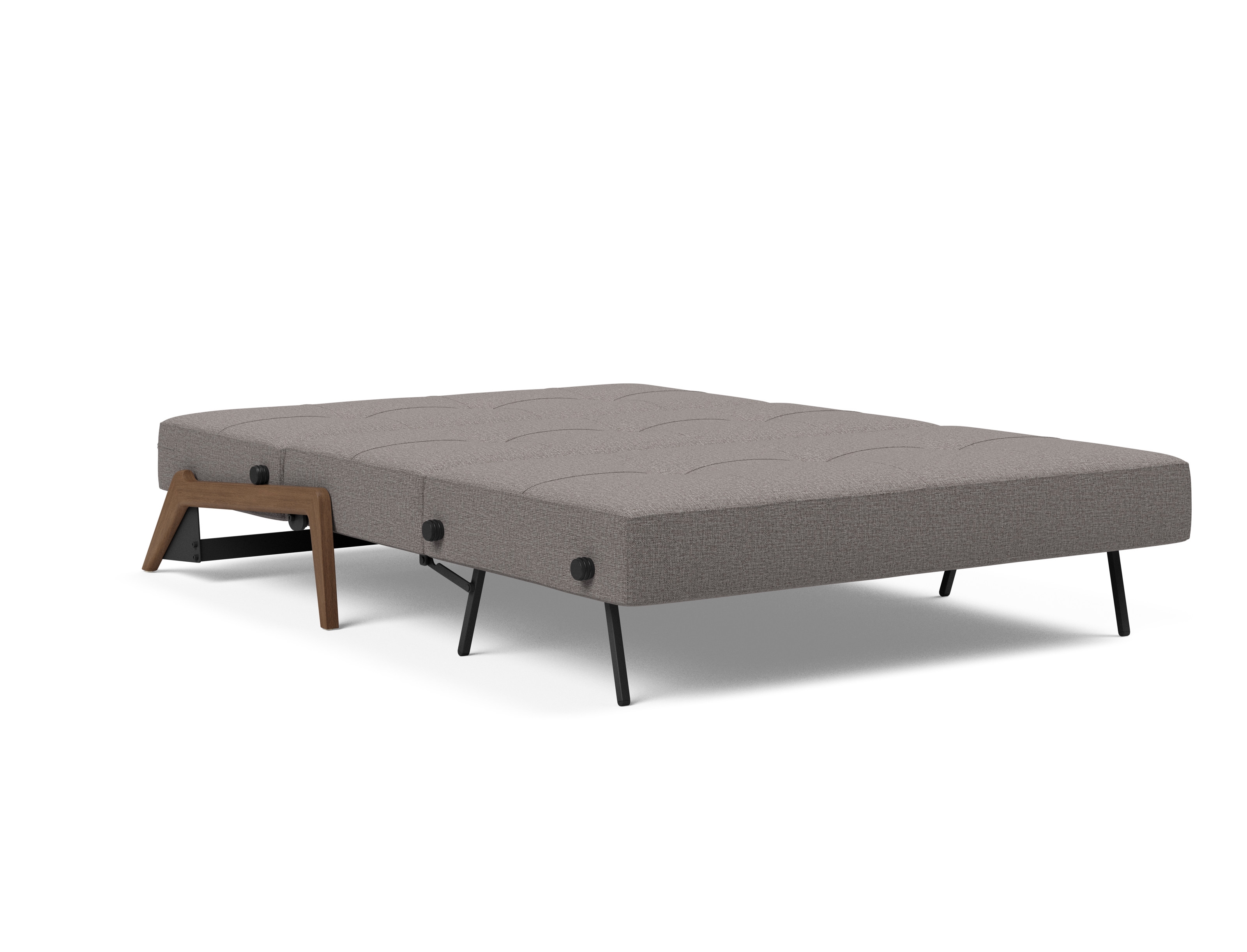 Cubed Deluxe Fabric Sofa Bed w/Dark Wood Legs
