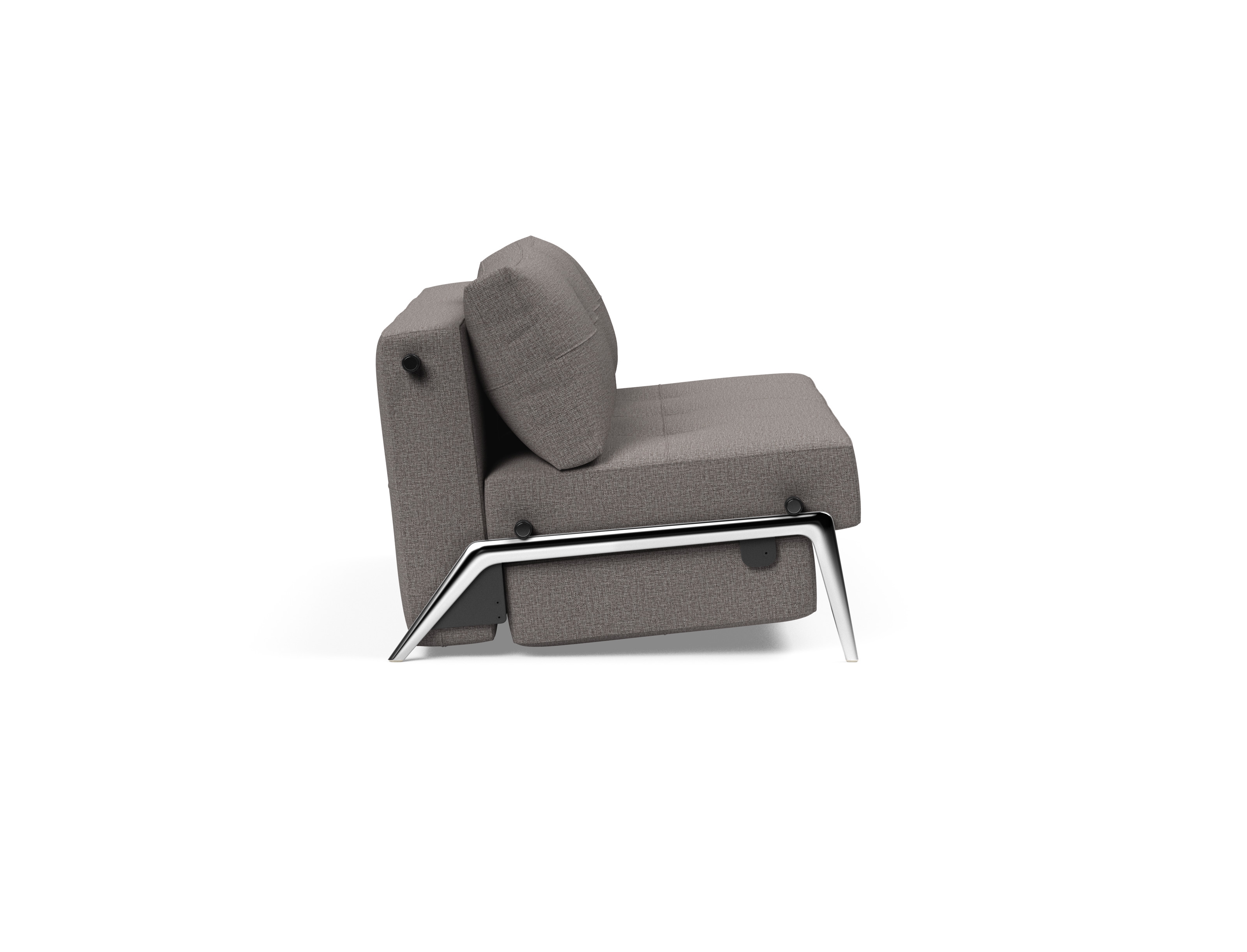 Cubed Deluxe Fabric Sofa Bed w/Aluminum Legs, Full Size