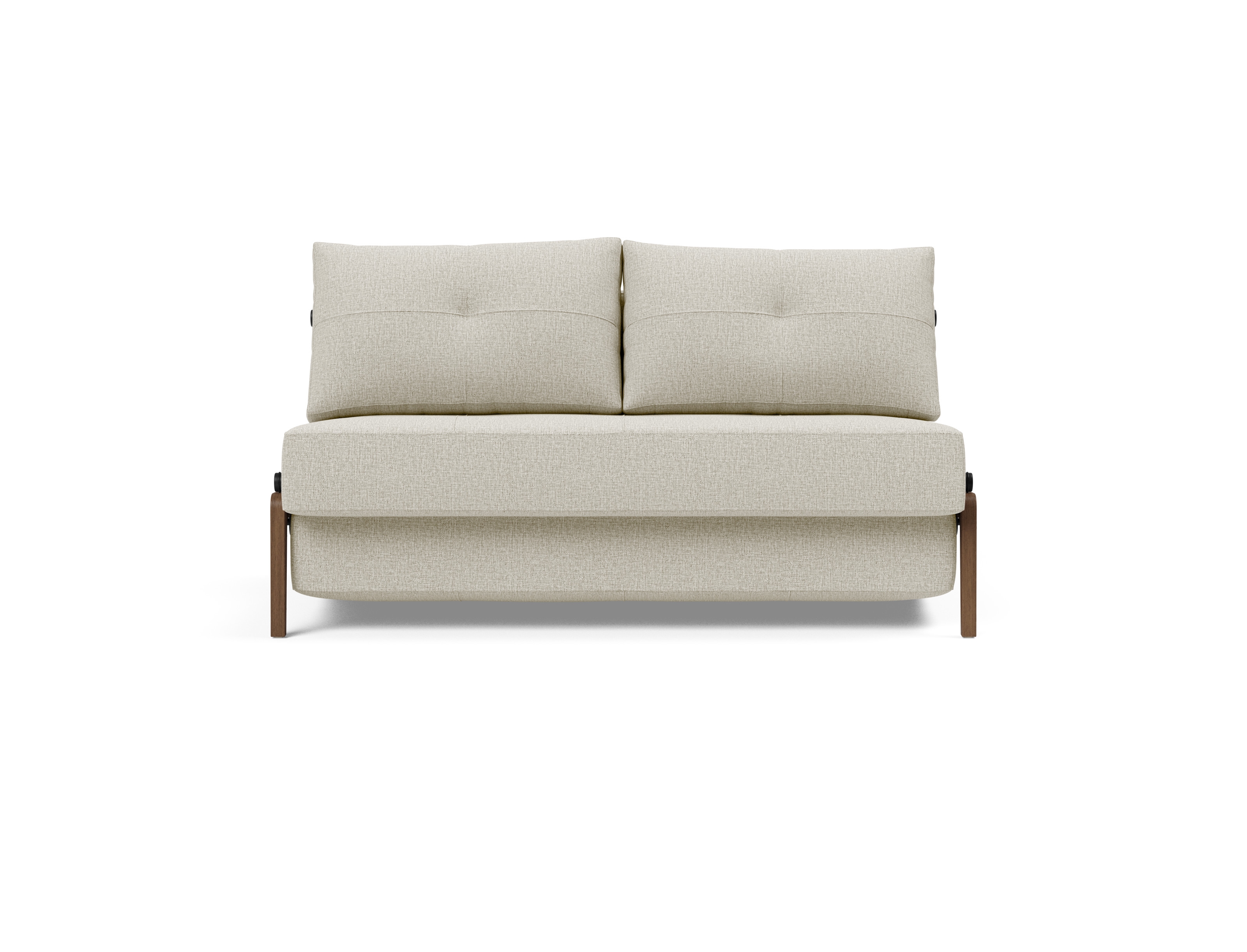 Cubed Deluxe Fabric Sofa Bed w/Dark Wood Legs