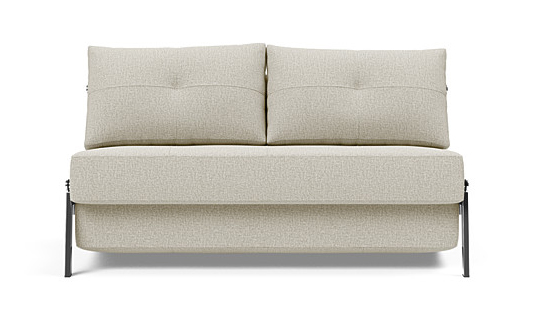 Cubed Deluxe Fabric Sofa Bed w/Chrome Legs