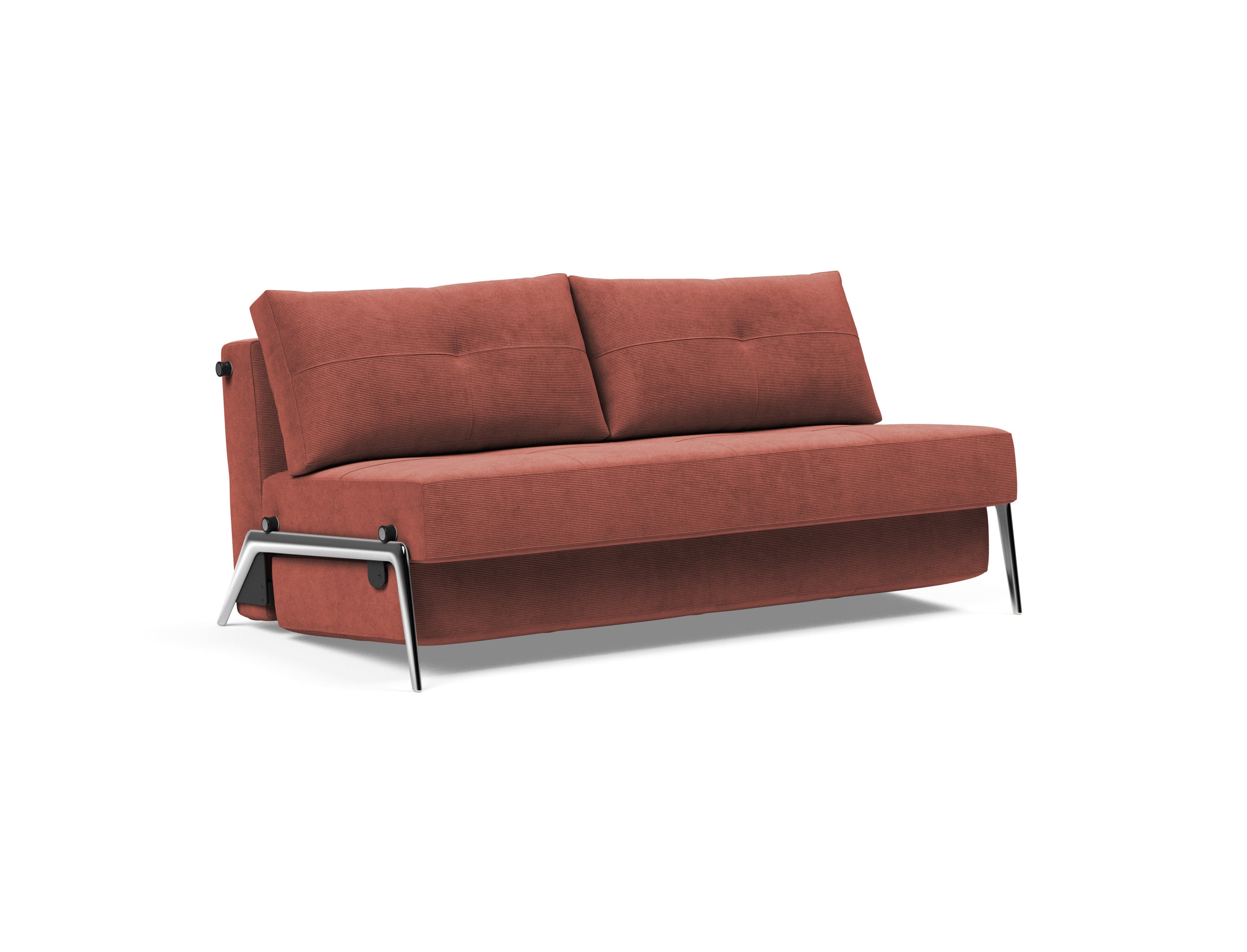 Cubed Deluxe Fabric Sofa Bed w/Aluminum Legs