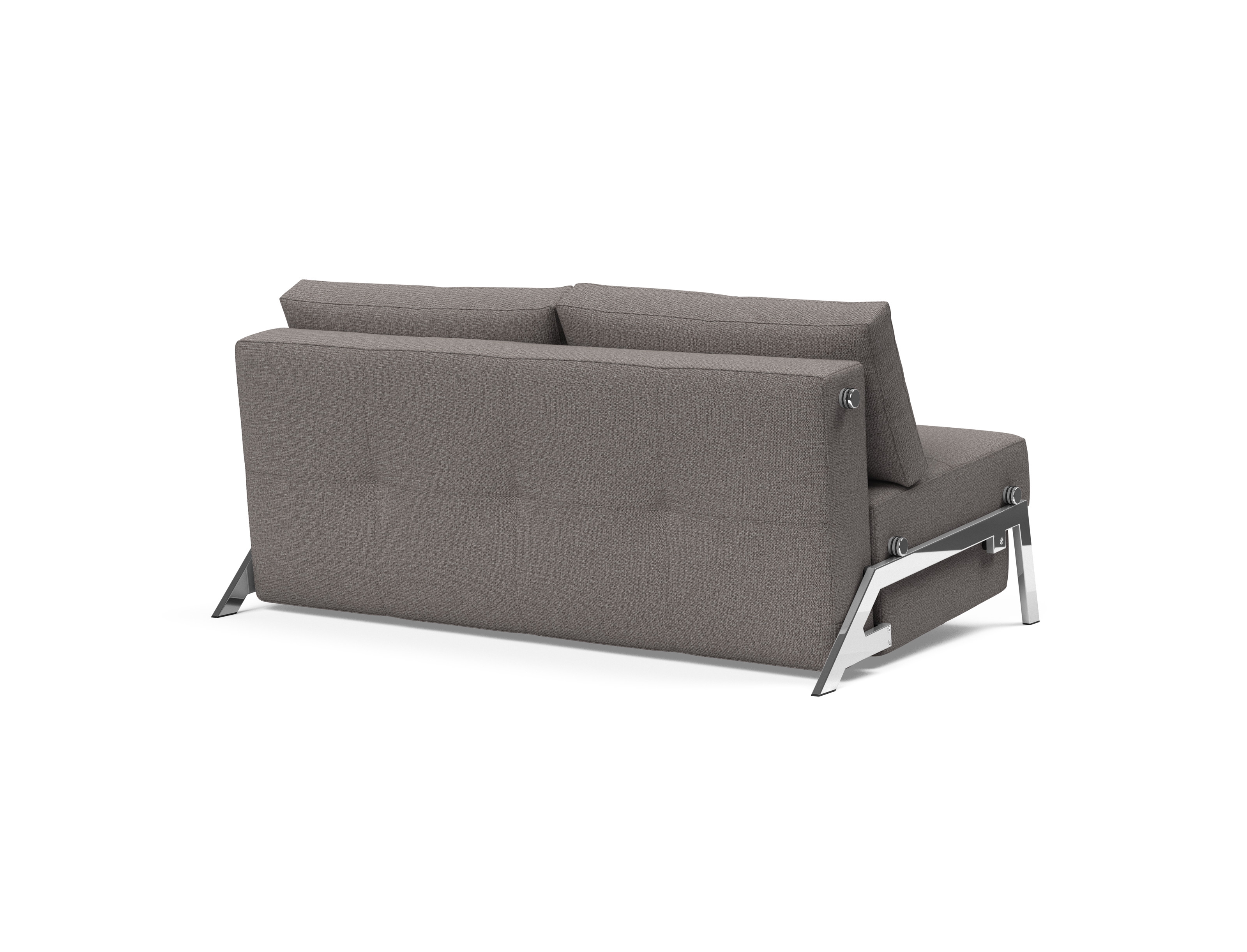Cubed Deluxe Fabric Sofa Bed w/Chrome Legs, Queen Size