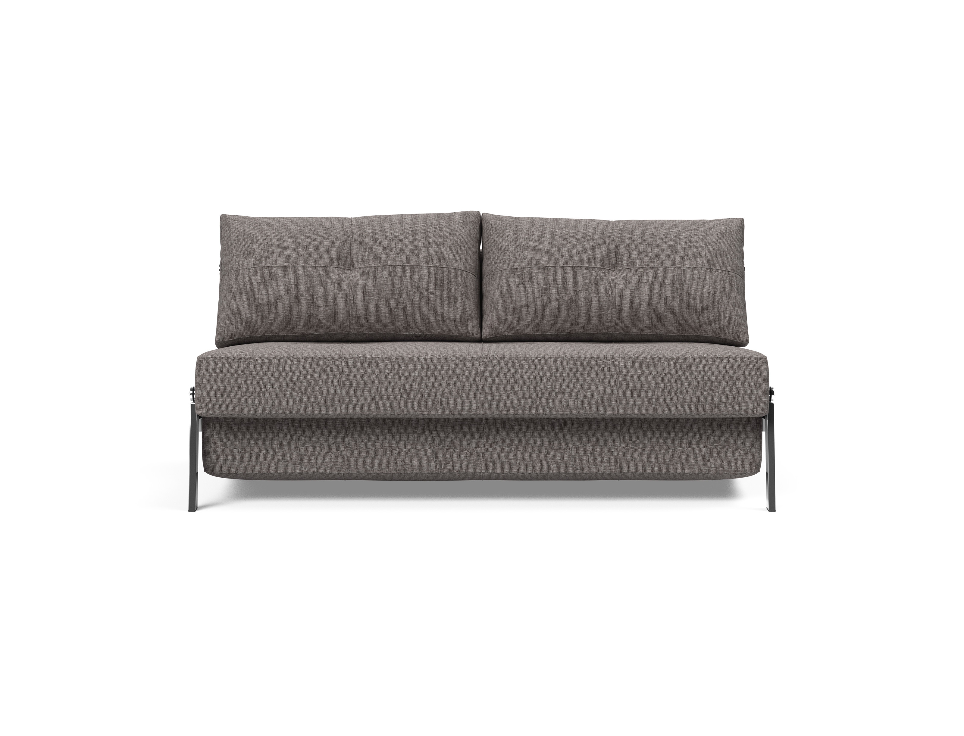 Cubed Deluxe Fabric Sofa Bed w/Chrome Legs, Queen Size
