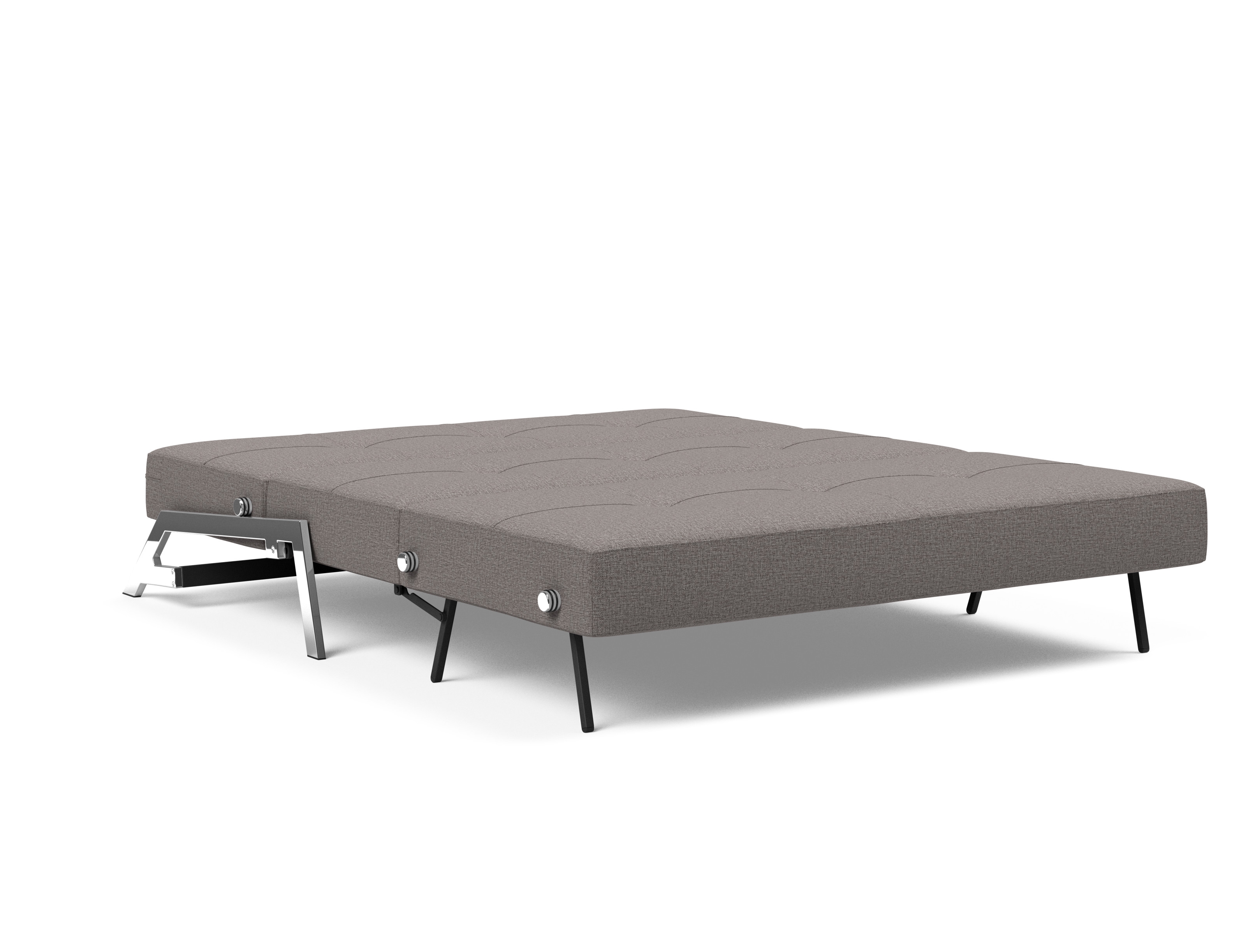 Cubed Deluxe Fabric Sofa Bed w/Chrome Legs, Queen Size