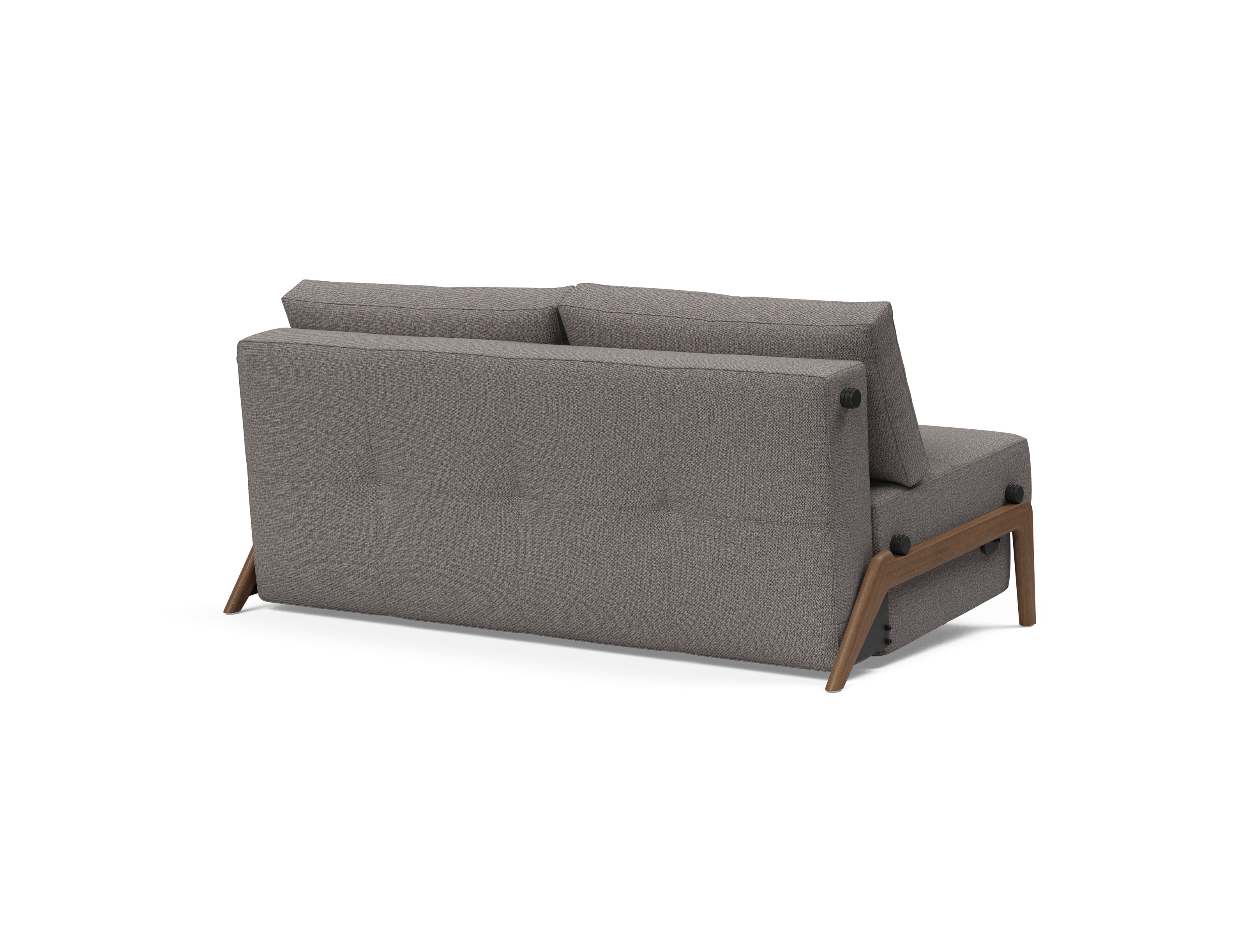 Cubed Deluxe Fabric Sofa Bed w/Dark Wood Legs