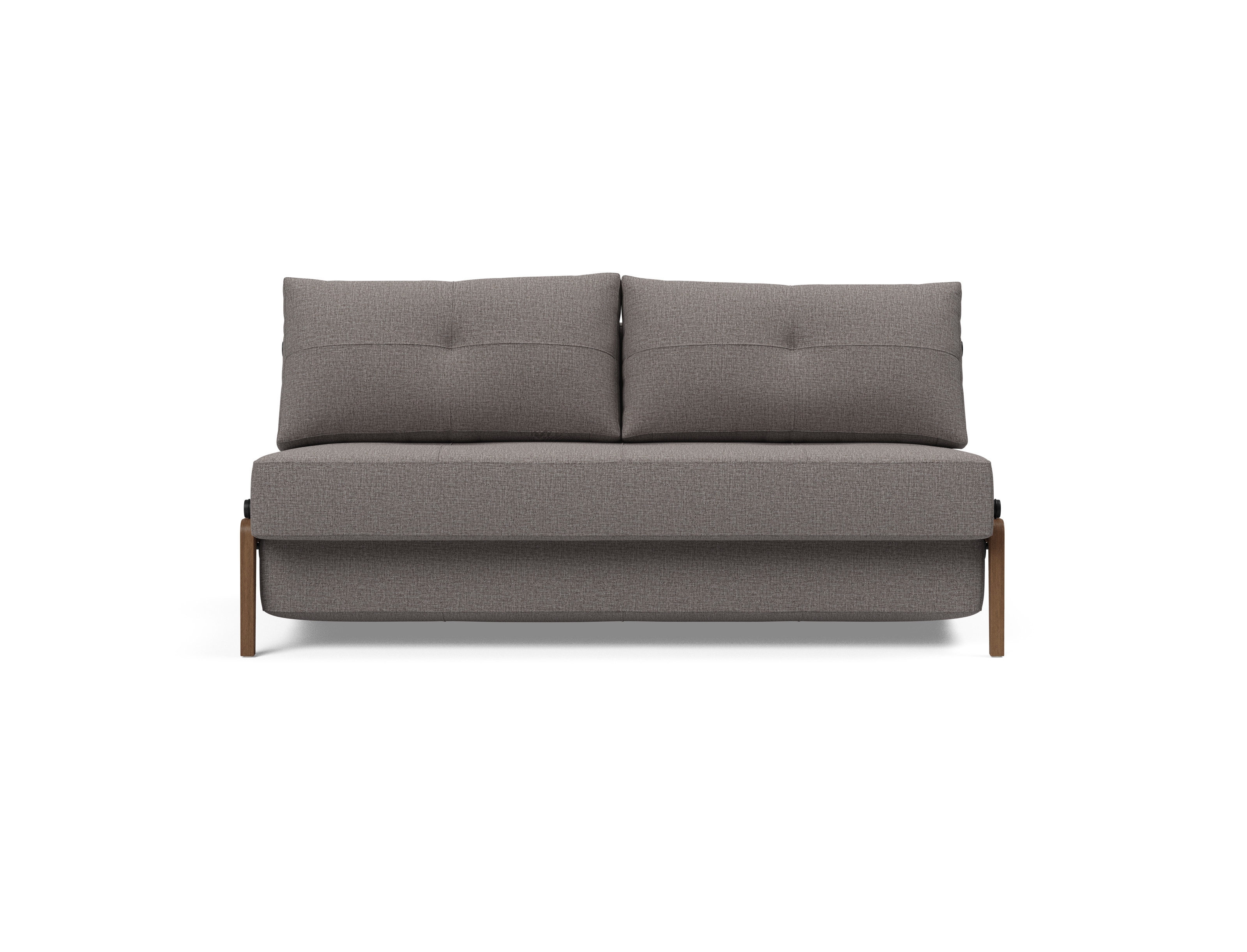 Cubed Deluxe Fabric Sofa Bed w/Dark Wood Legs