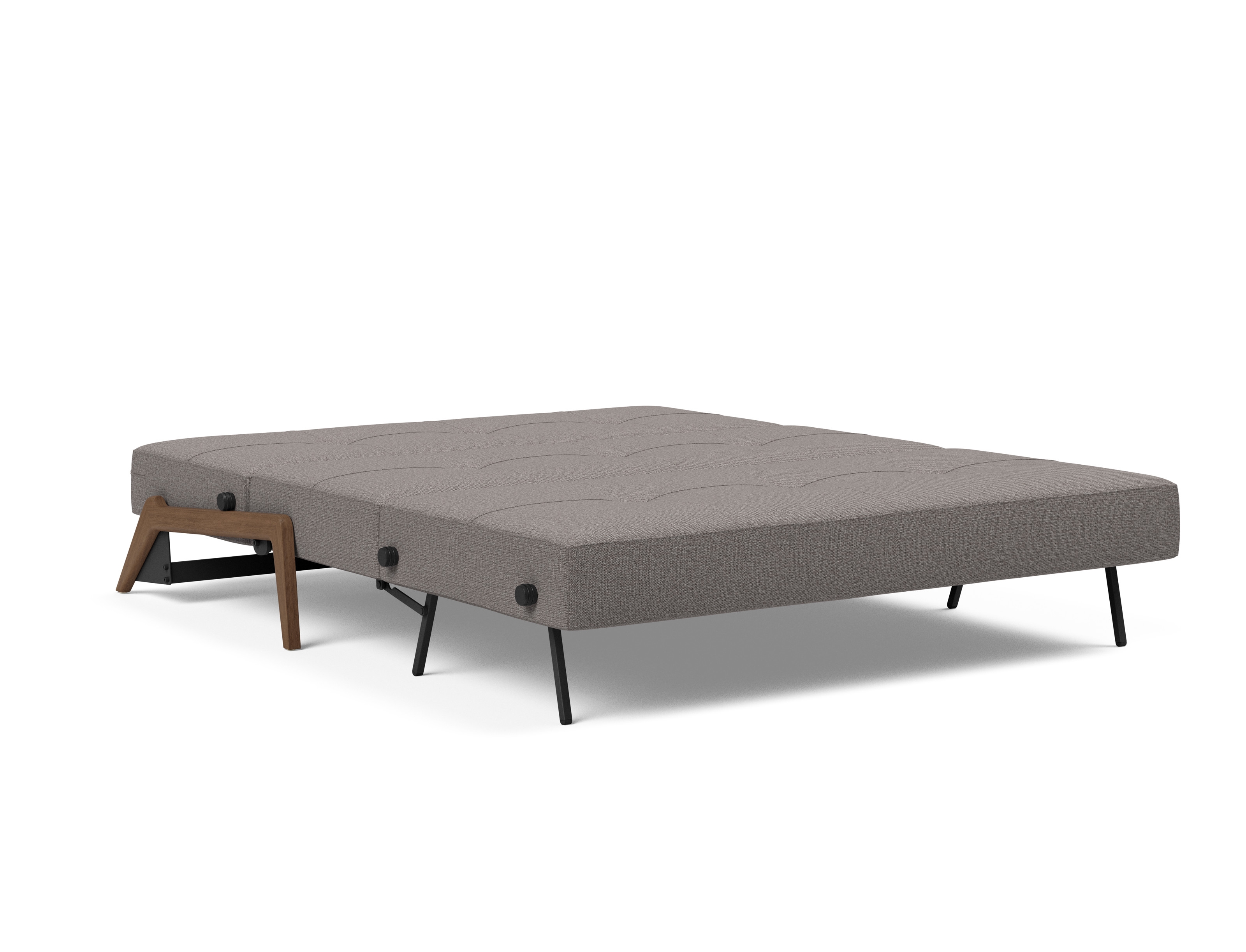 Cubed Deluxe Fabric Sofa Bed w/Dark Wood Legs