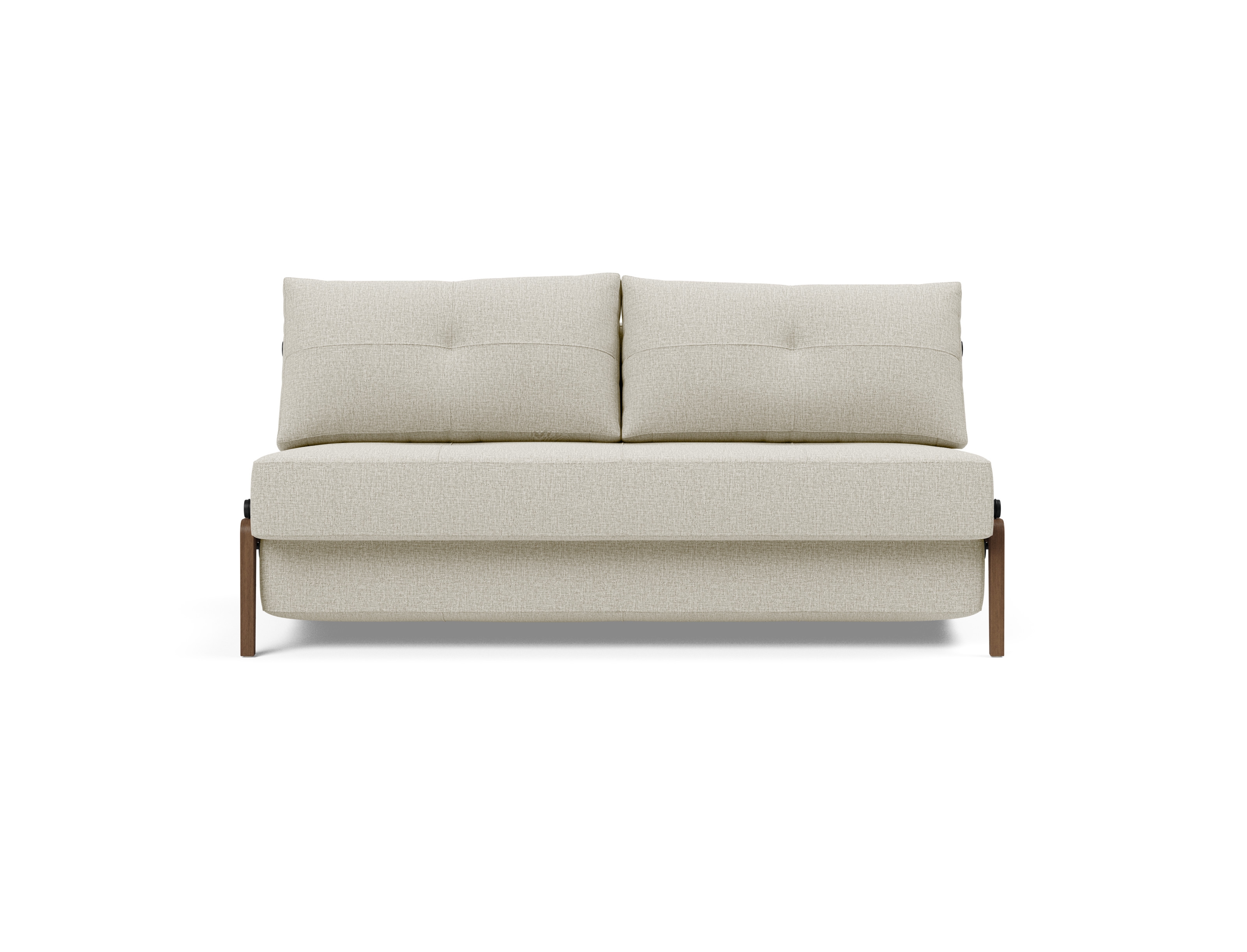Cubed Deluxe Fabric Sofa Bed w/Dark Wood Legs
