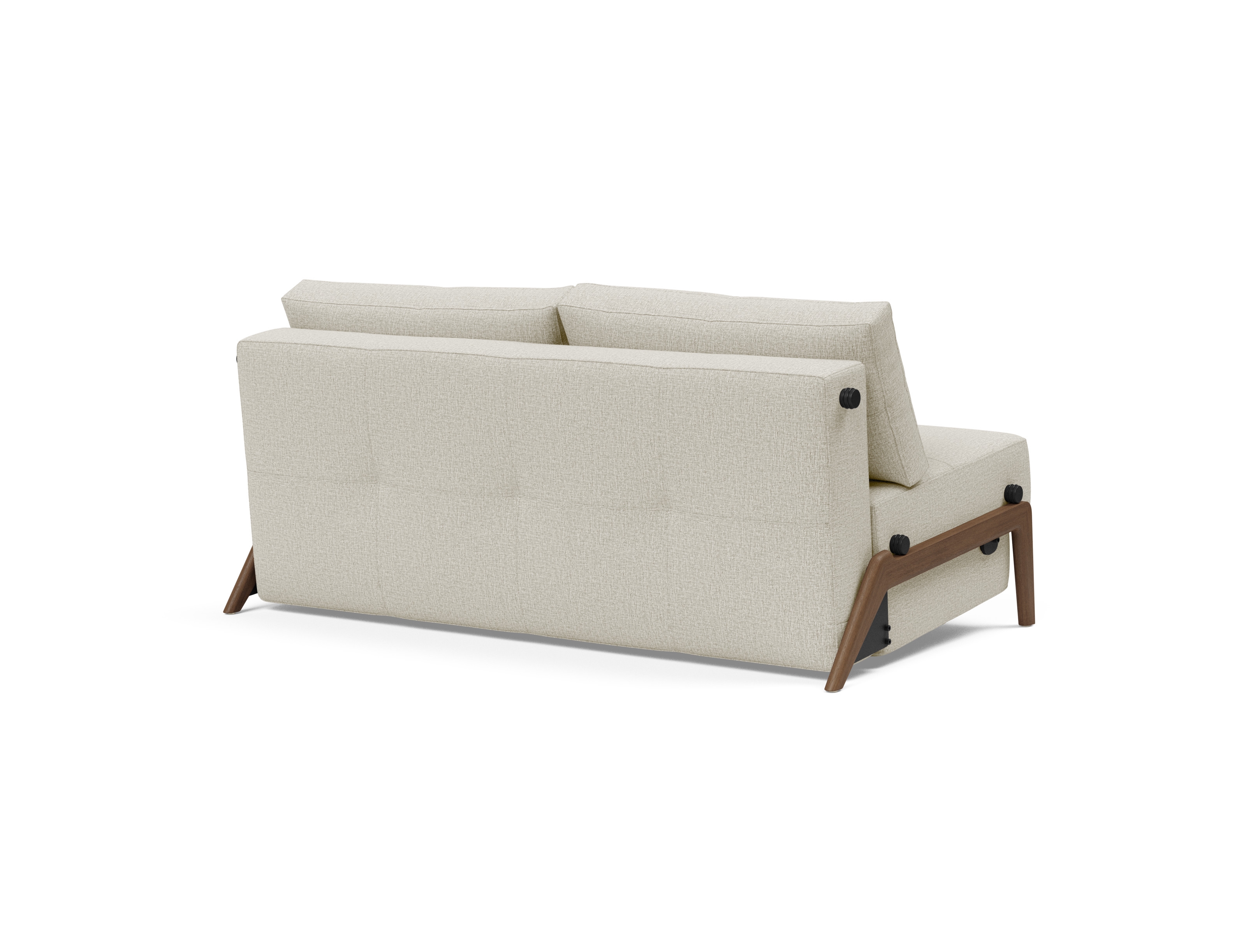 Cubed Deluxe Fabric Sofa Bed w/Dark Wood Legs
