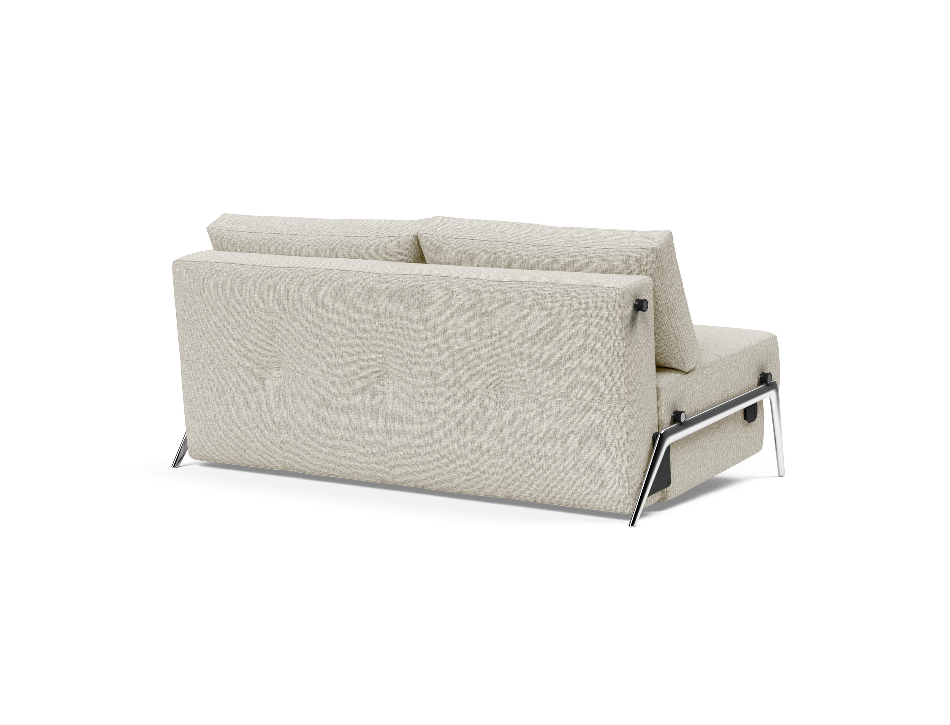 Cubed Deluxe Fabric Sofa Bed w/Aluminum Legs, Queen Size